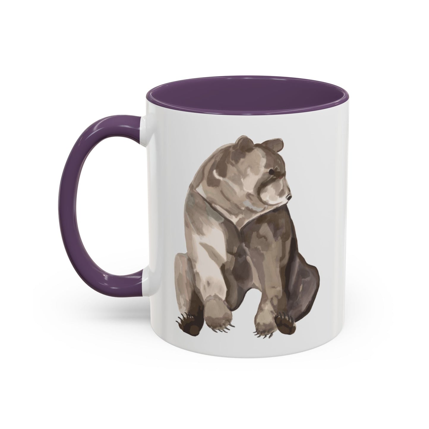 Artistic Bear Two Tone Ceramic Mug - 11oz & 15oz - Blue Cava