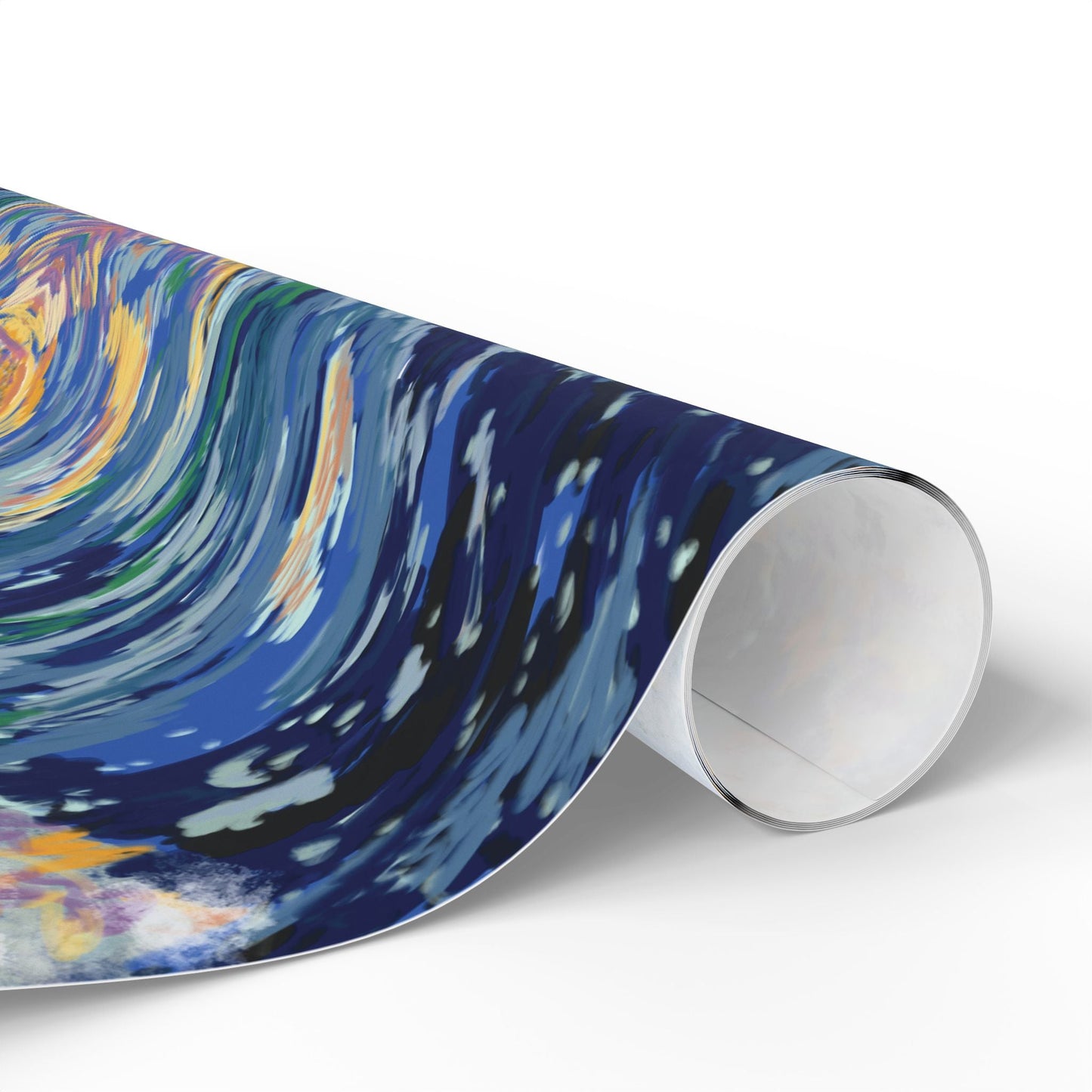 Artistic Ocean Wave Wrapping Paper - Eco - Friendly - Blue Cava