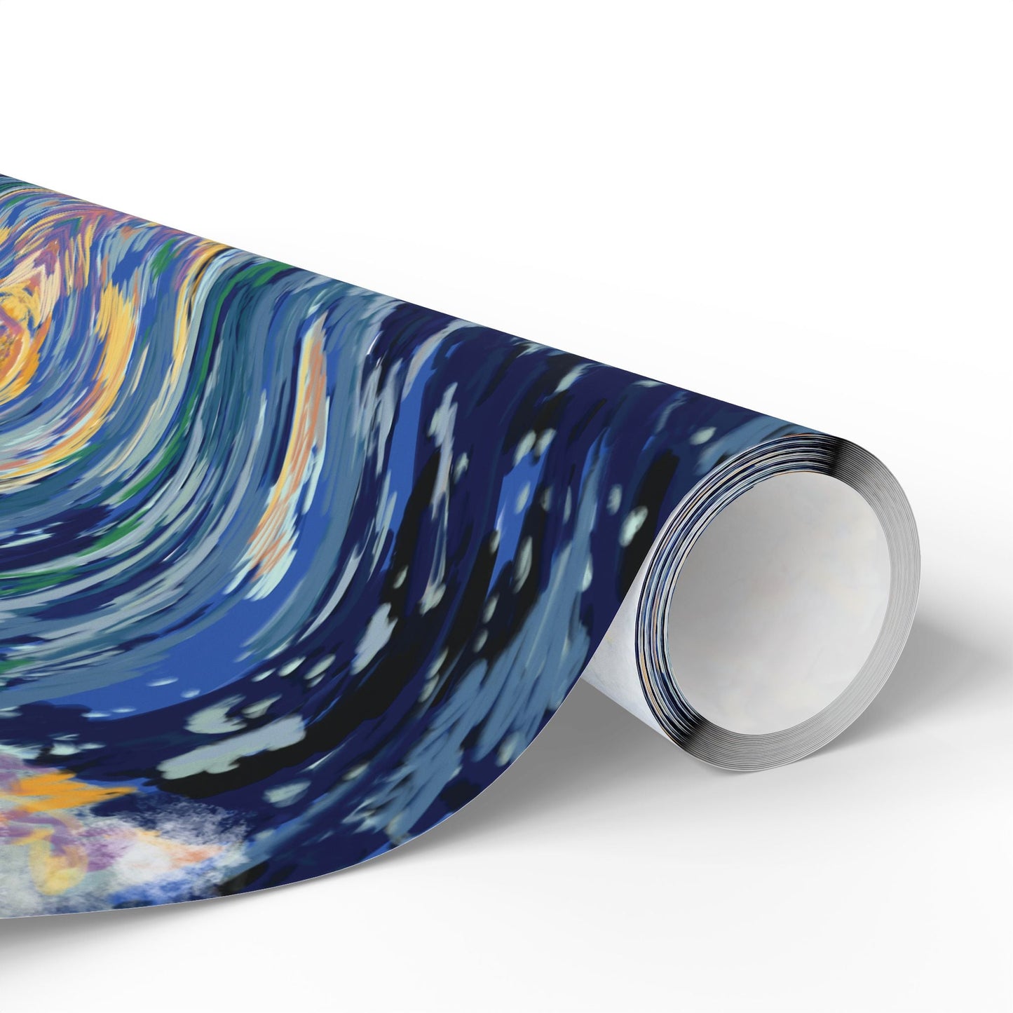 Artistic Ocean Wave Wrapping Paper - Eco - Friendly - Blue Cava