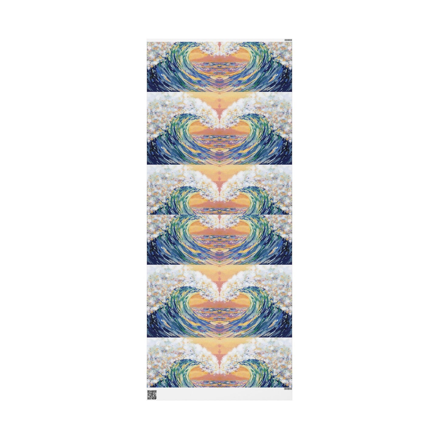 Artistic Ocean Wave Wrapping Paper - Eco - Friendly - Blue Cava