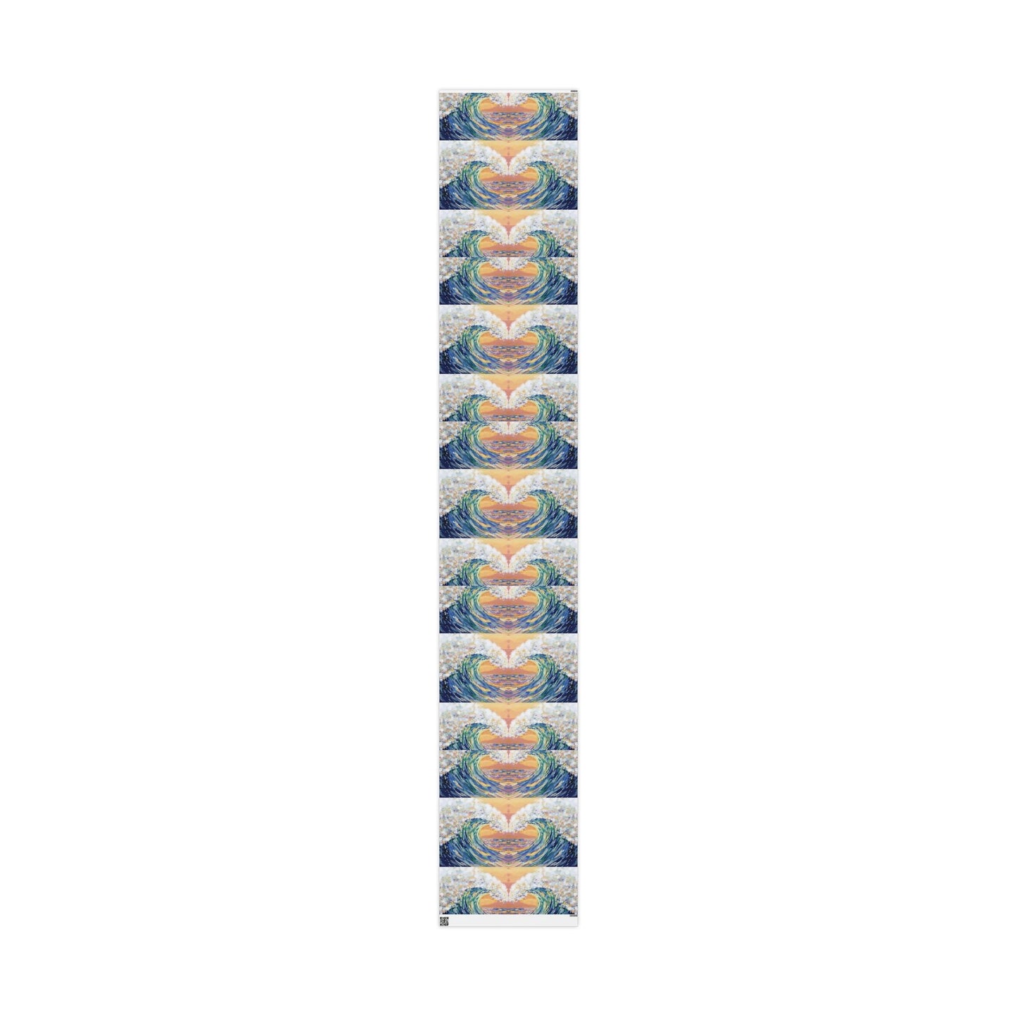 Artistic Ocean Wave Wrapping Paper - Eco - Friendly - Blue Cava