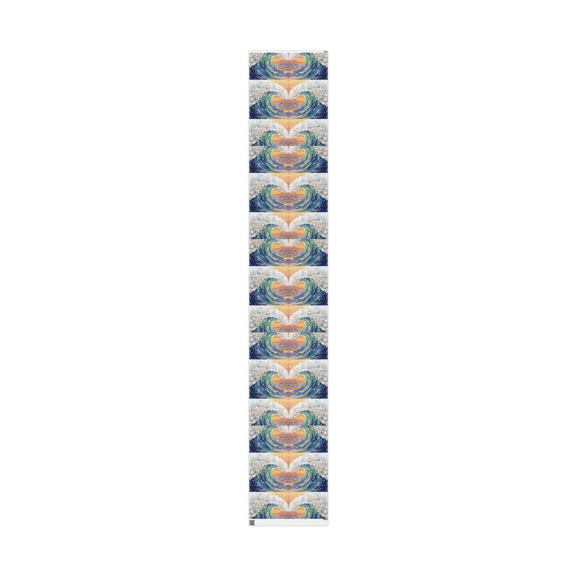 Artistic Ocean Wave Wrapping Paper - Eco - Friendly - Blue Cava