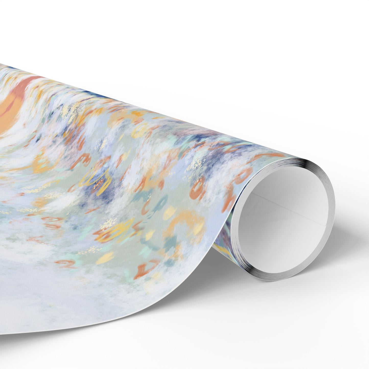 Artistic Ocean Wave Wrapping Paper - Eco - Friendly - Blue Cava