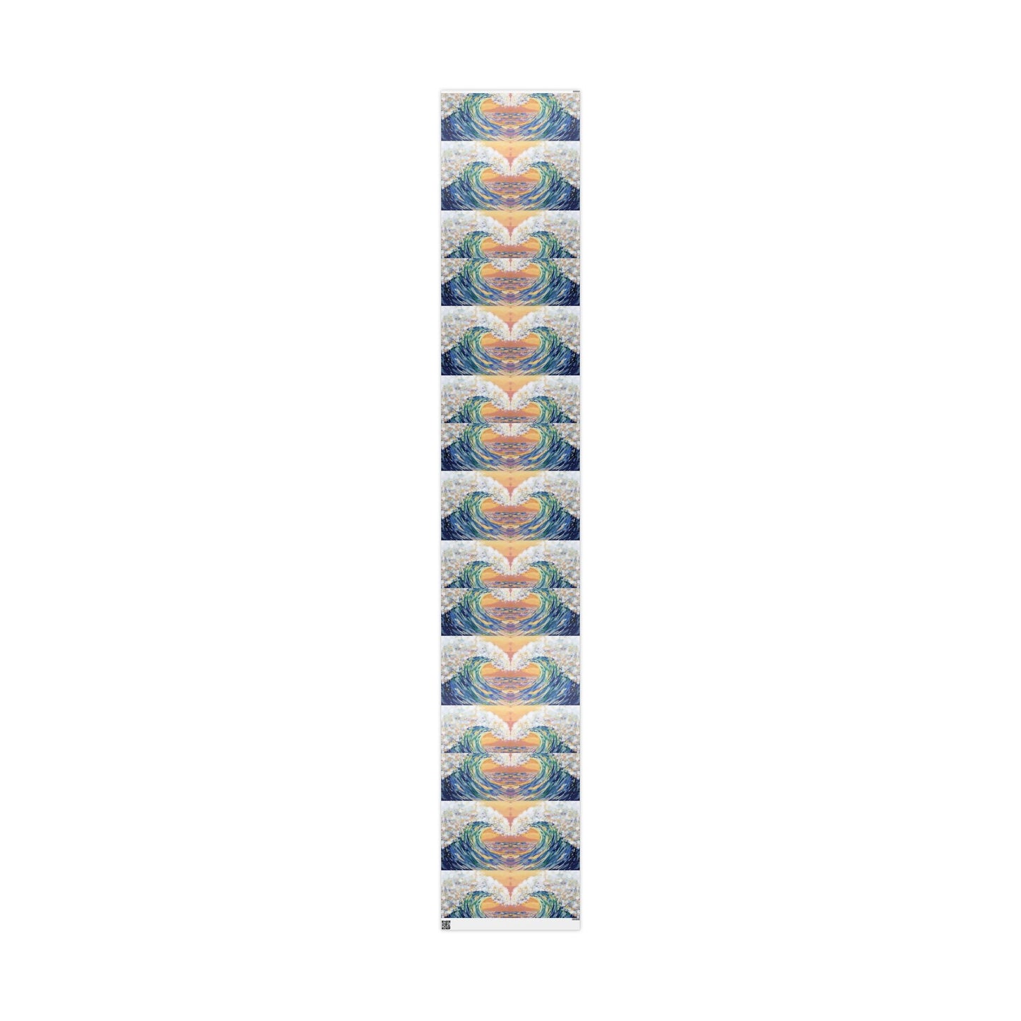 Artistic Ocean Wave Wrapping Paper - Eco - Friendly - Blue Cava