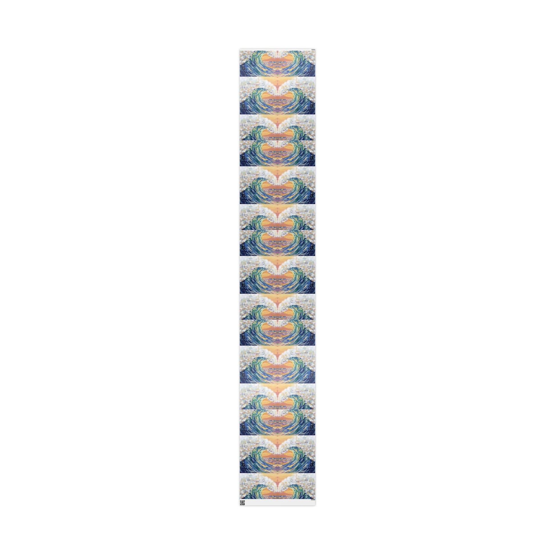 Artistic Ocean Wave Wrapping Paper - Eco - Friendly - Blue Cava