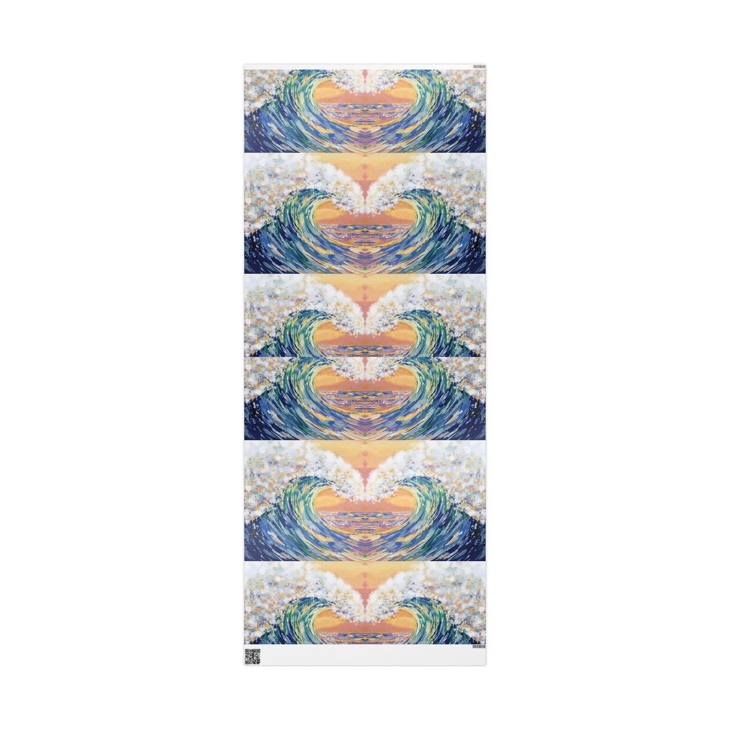 Artistic Ocean Wave Wrapping Paper - Eco - Friendly - Blue Cava