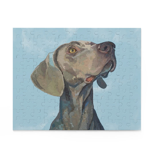 Artistic Weimaraner Dog Puzzles - Blue Cava