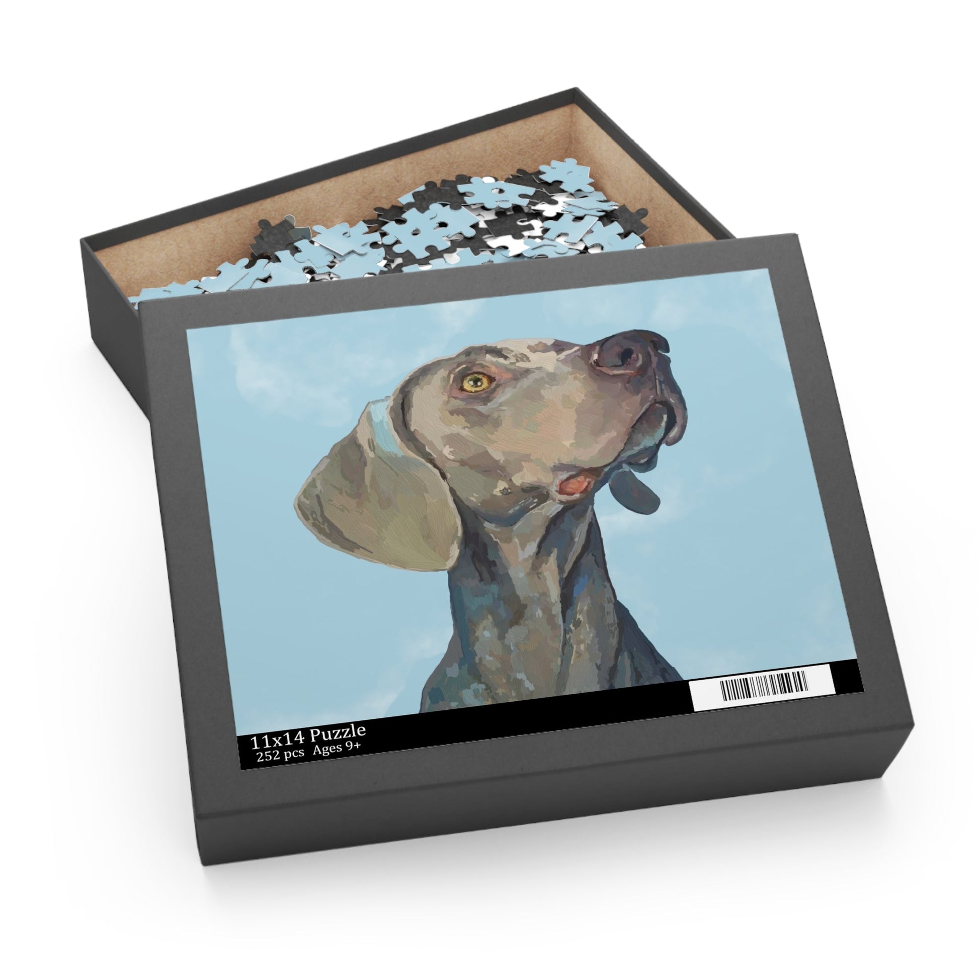 Artistic Weimaraner Dog Puzzles - Blue Cava