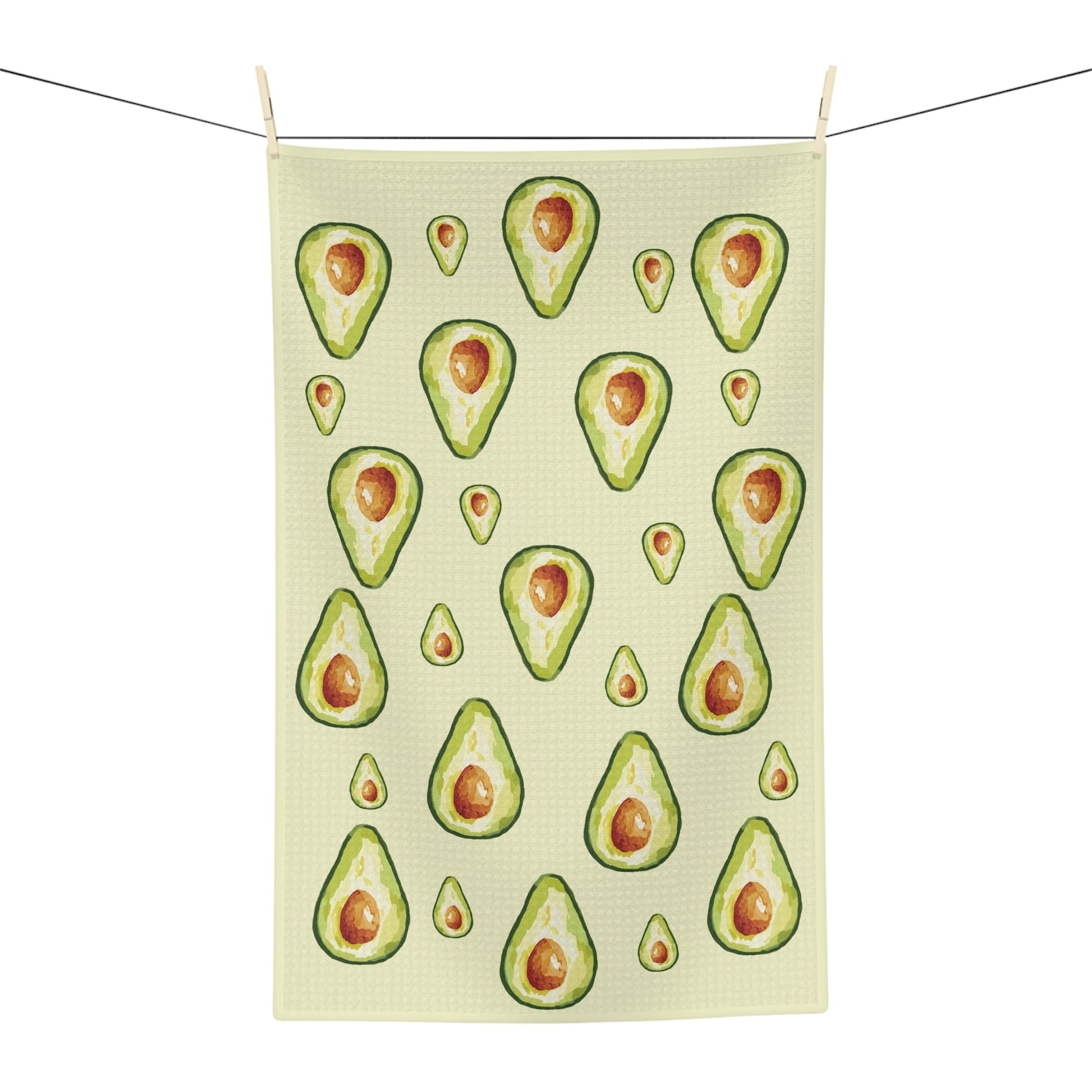 Avocado Microfiber Waffle Towel - Blue Cava