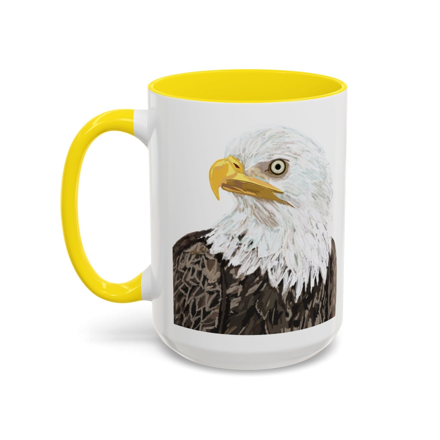 Bald Eagle Two Tone Ceramic Mug - 11oz & 15oz - Blue Cava
