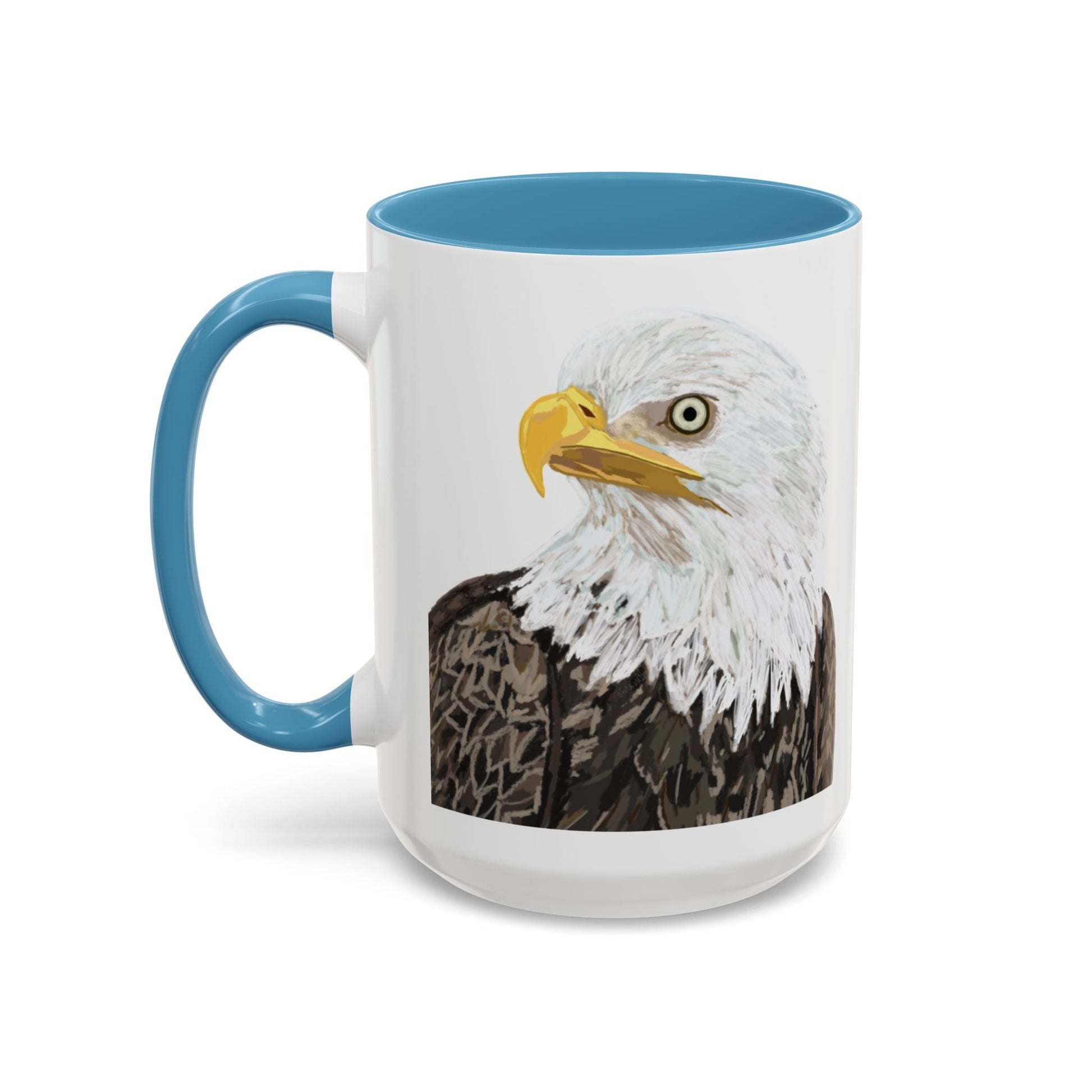 Bald Eagle Two Tone Ceramic Mug - 11oz & 15oz - Blue Cava