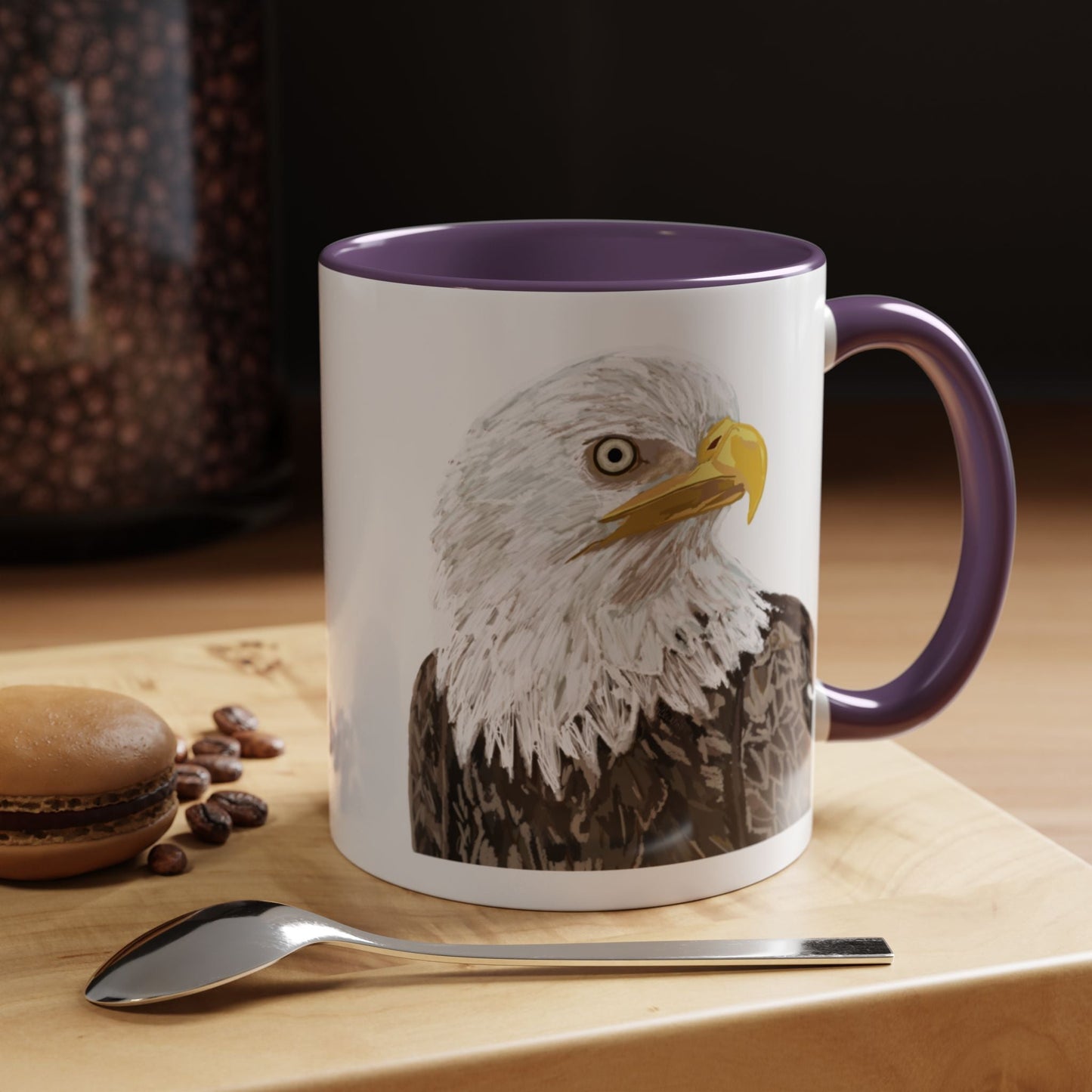 Bald Eagle Two Tone Ceramic Mug - 11oz & 15oz - Blue Cava