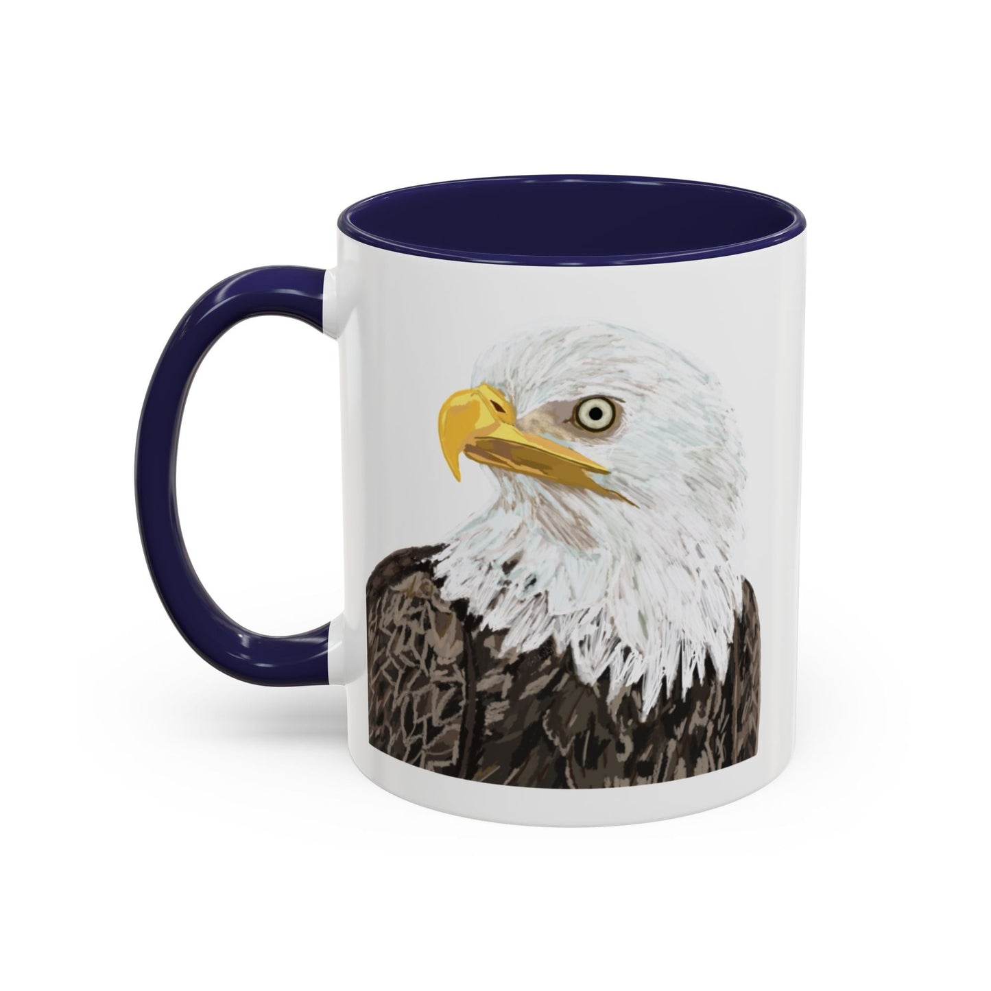 Bald Eagle Two Tone Ceramic Mug - 11oz & 15oz - Blue Cava