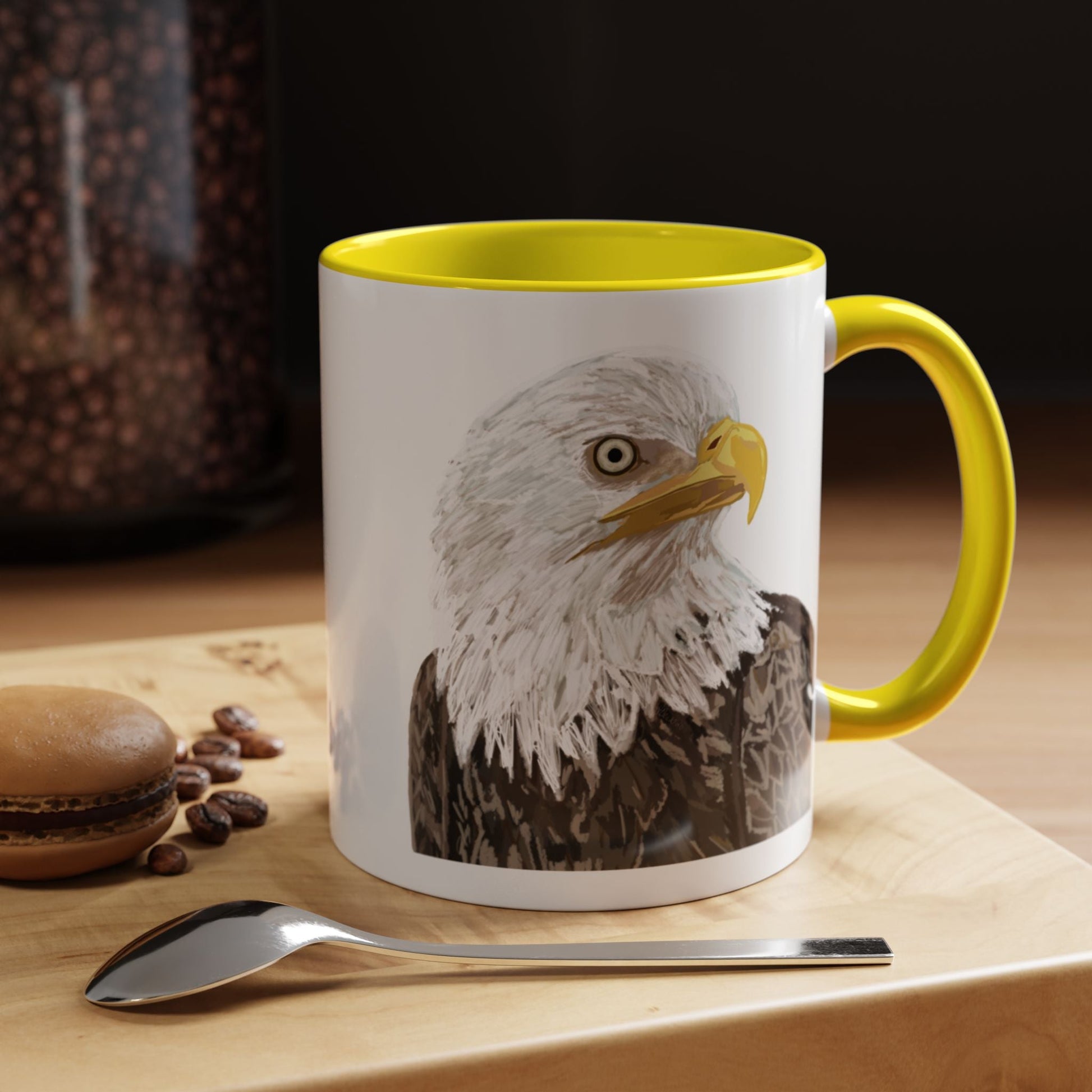 Bald Eagle Two Tone Ceramic Mug - 11oz & 15oz - Blue Cava