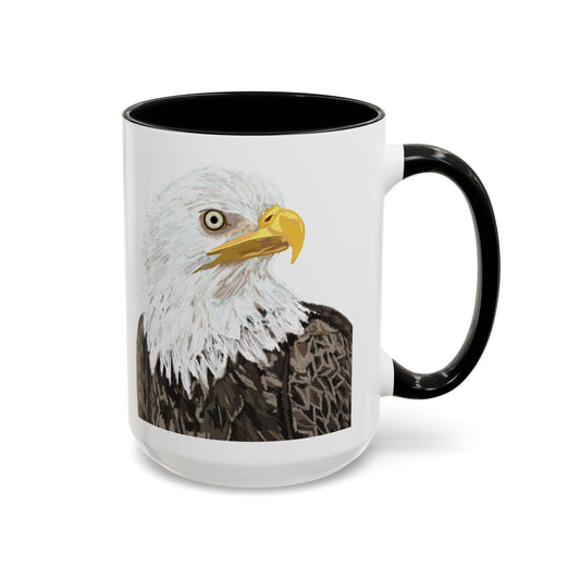 Bald Eagle Two Tone Ceramic Mug - 11oz & 15oz - Blue Cava