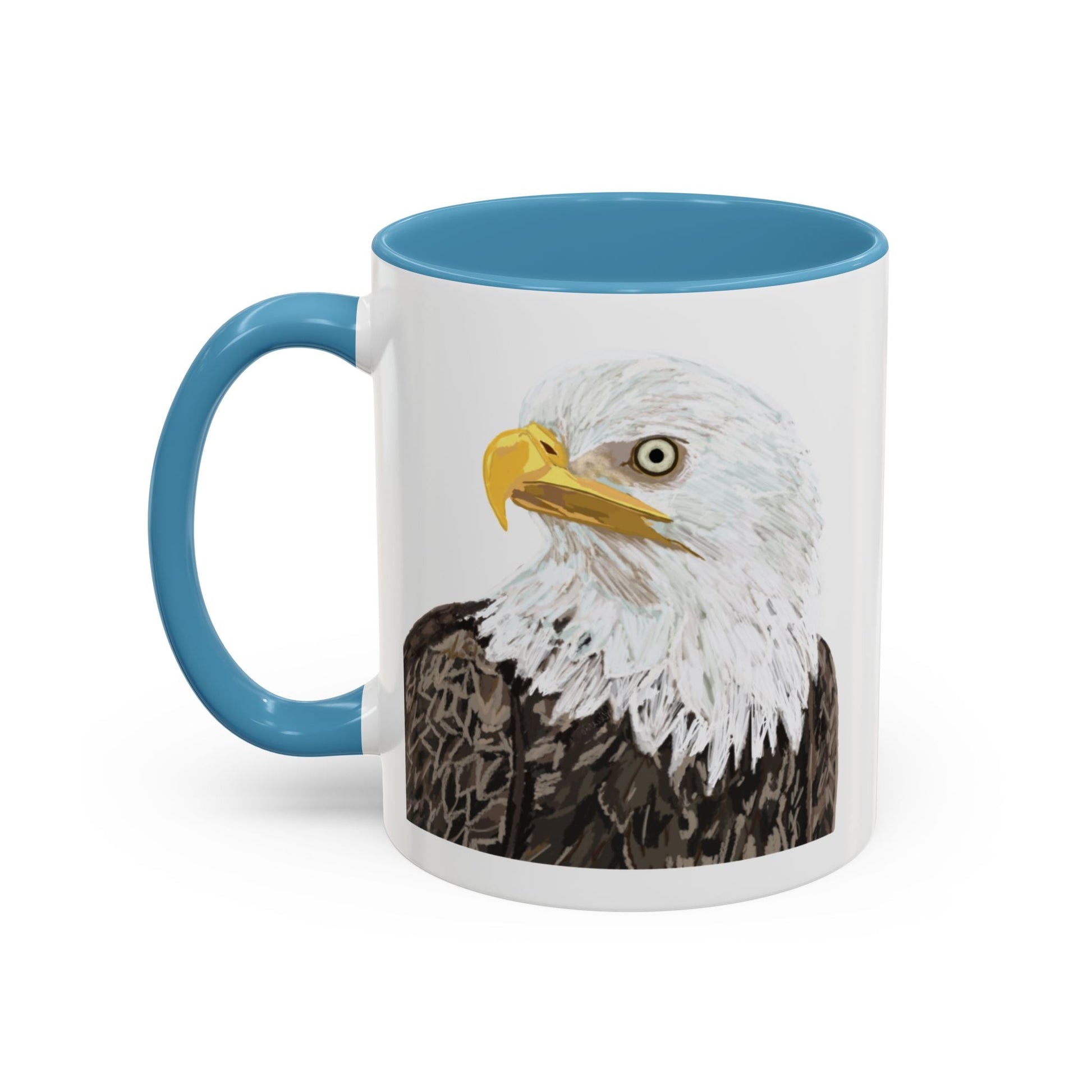 Bald Eagle Two Tone Ceramic Mug - 11oz & 15oz - Blue Cava