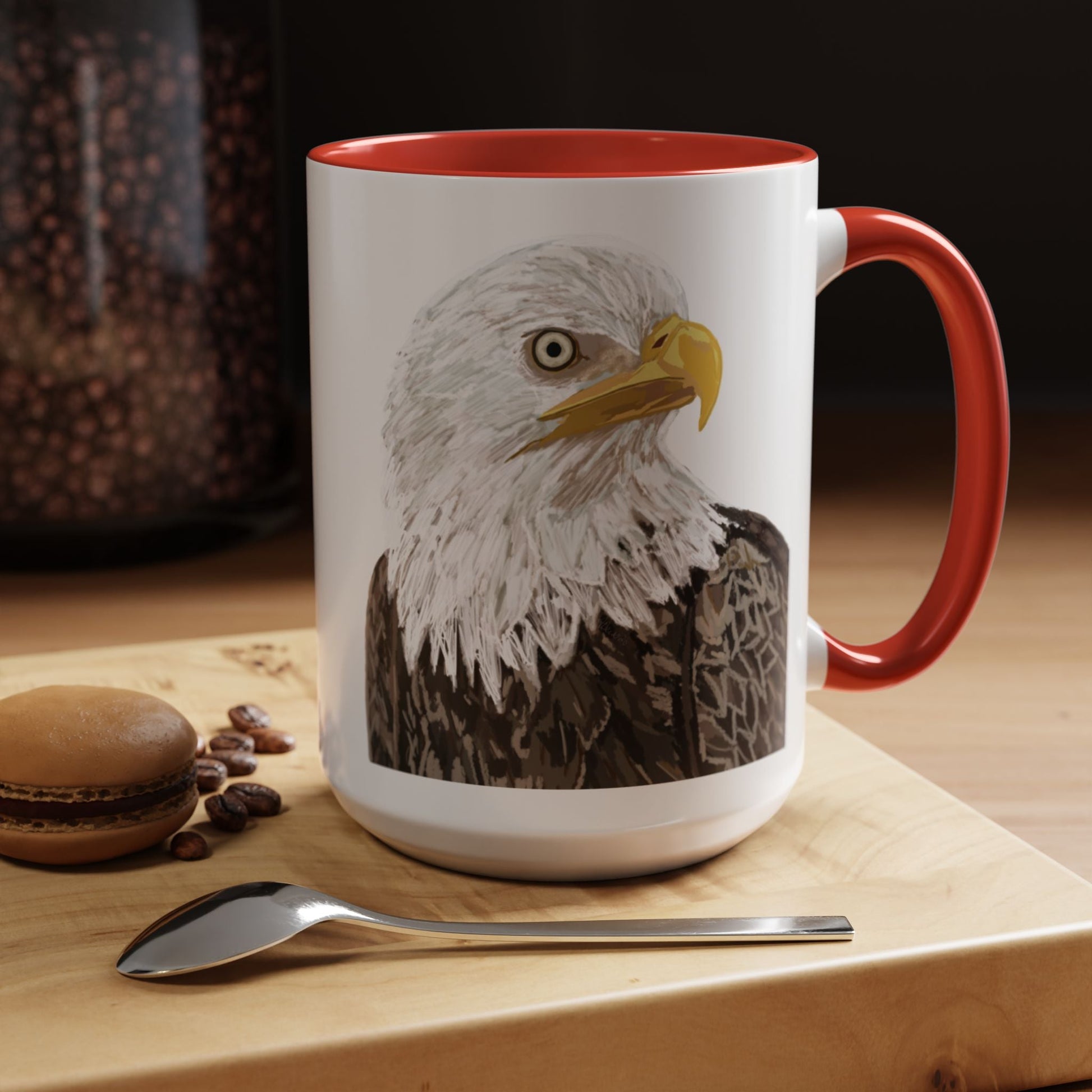 Bald Eagle Two Tone Ceramic Mug - 11oz & 15oz - Blue Cava