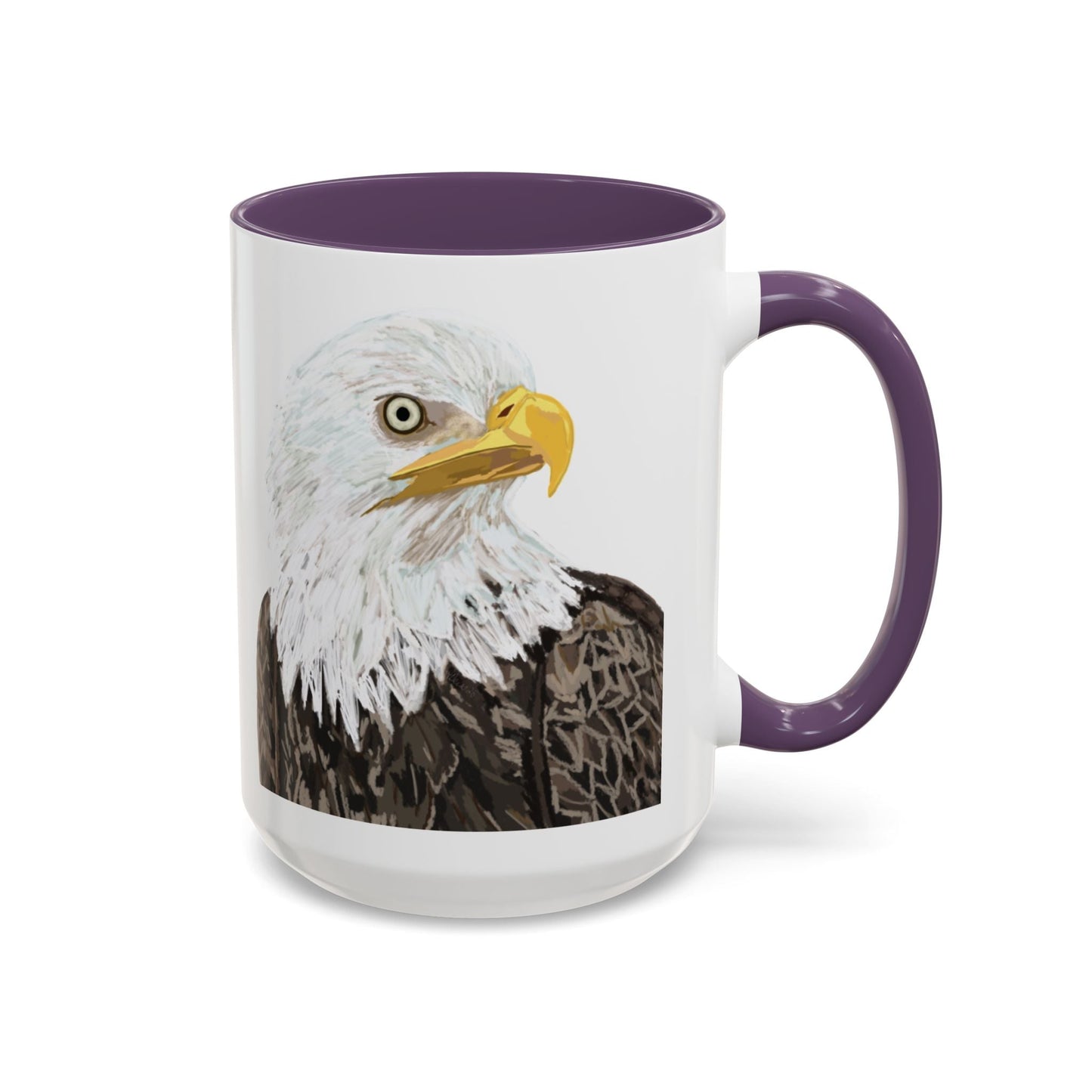 Bald Eagle Two Tone Ceramic Mug - 11oz & 15oz - Blue Cava