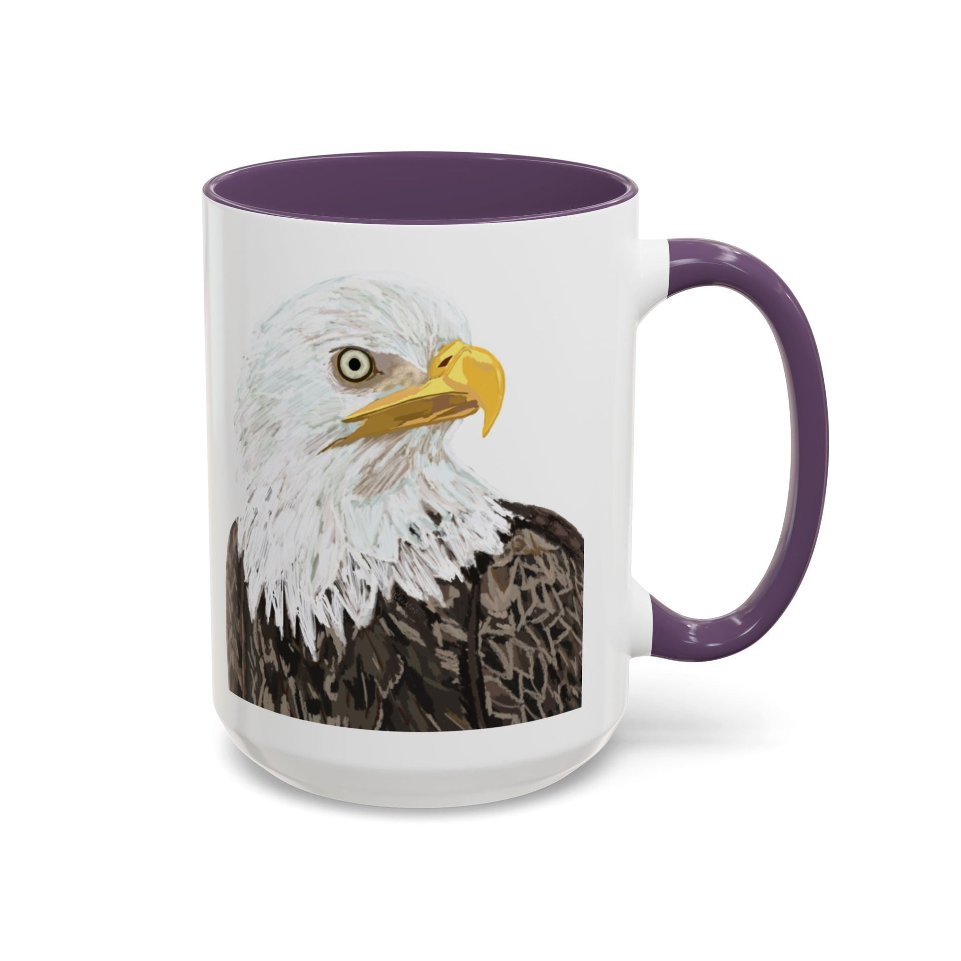Bald Eagle Two Tone Ceramic Mug - 11oz & 15oz - Blue Cava