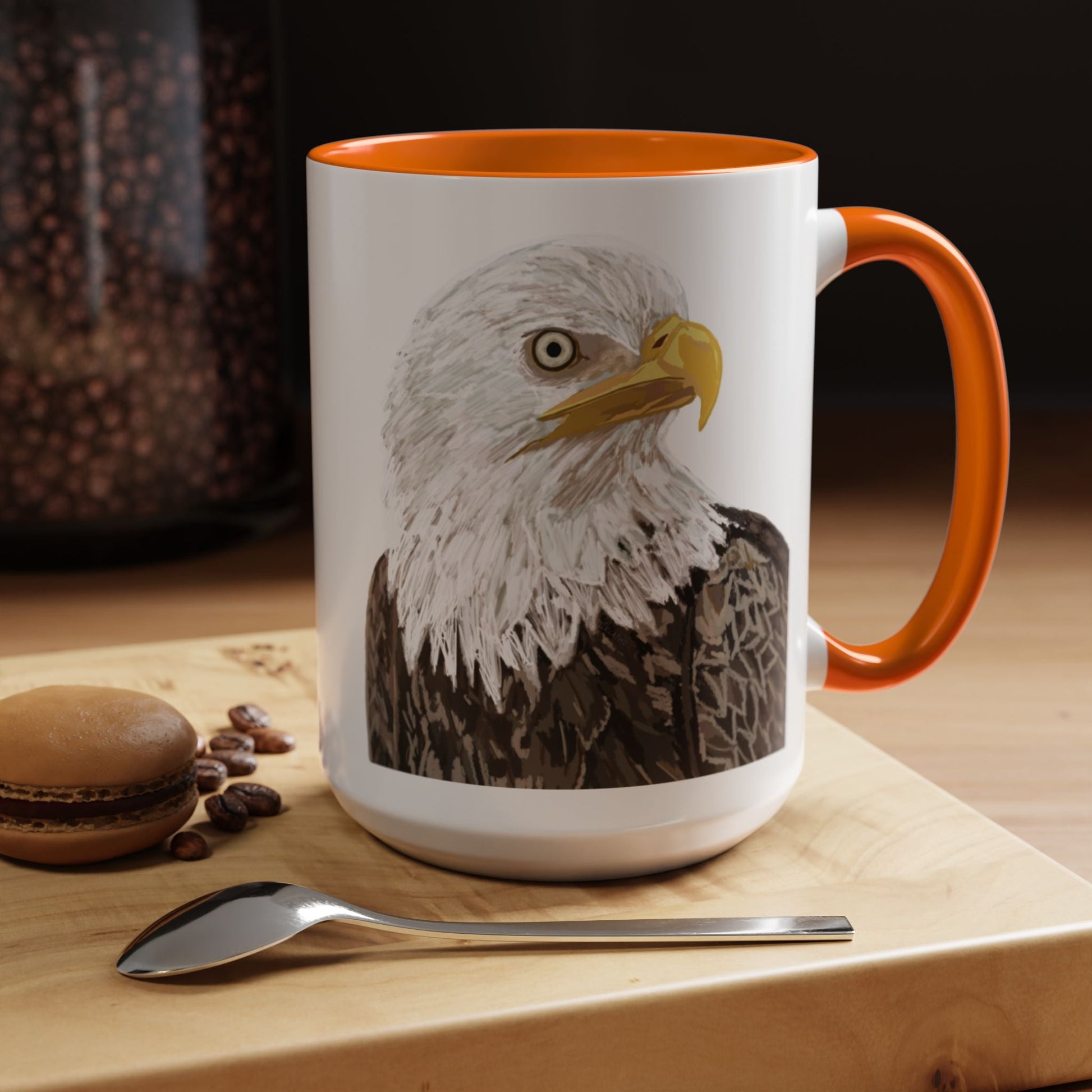 Bald Eagle Two Tone Ceramic Mug - 11oz & 15oz - Blue Cava