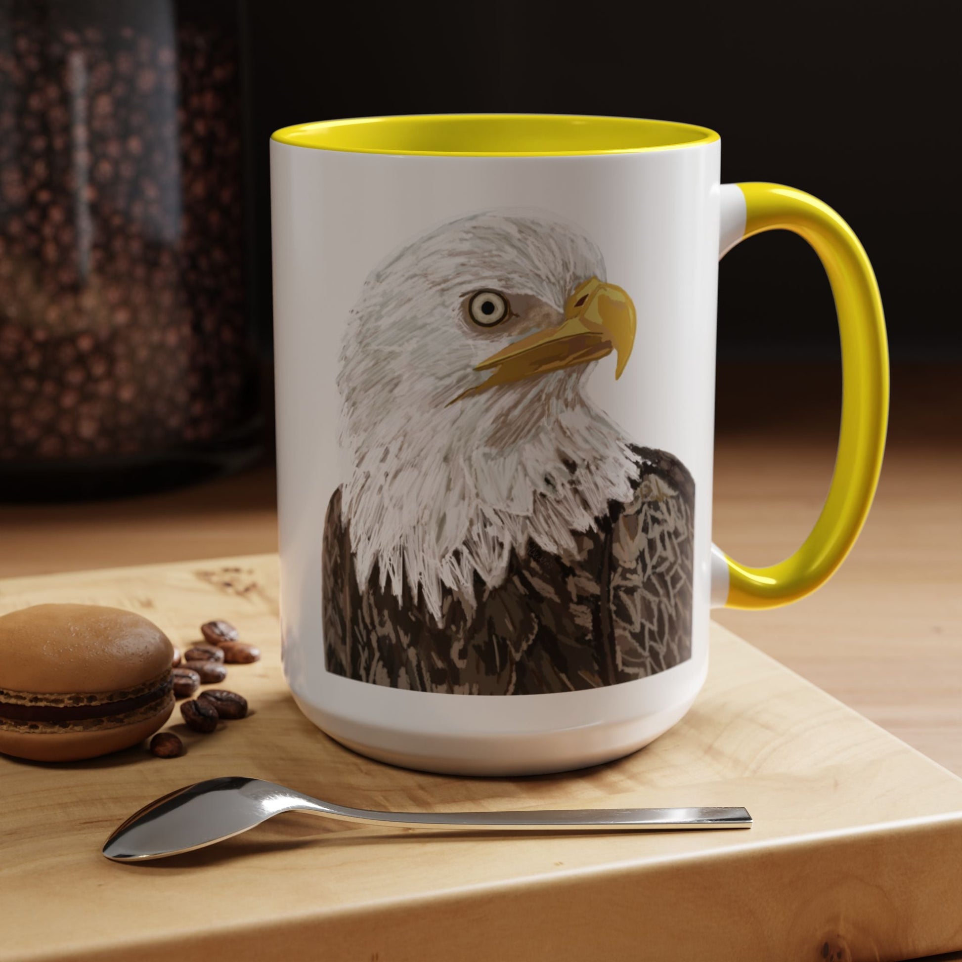 Bald Eagle Two Tone Ceramic Mug - 11oz & 15oz - Blue Cava