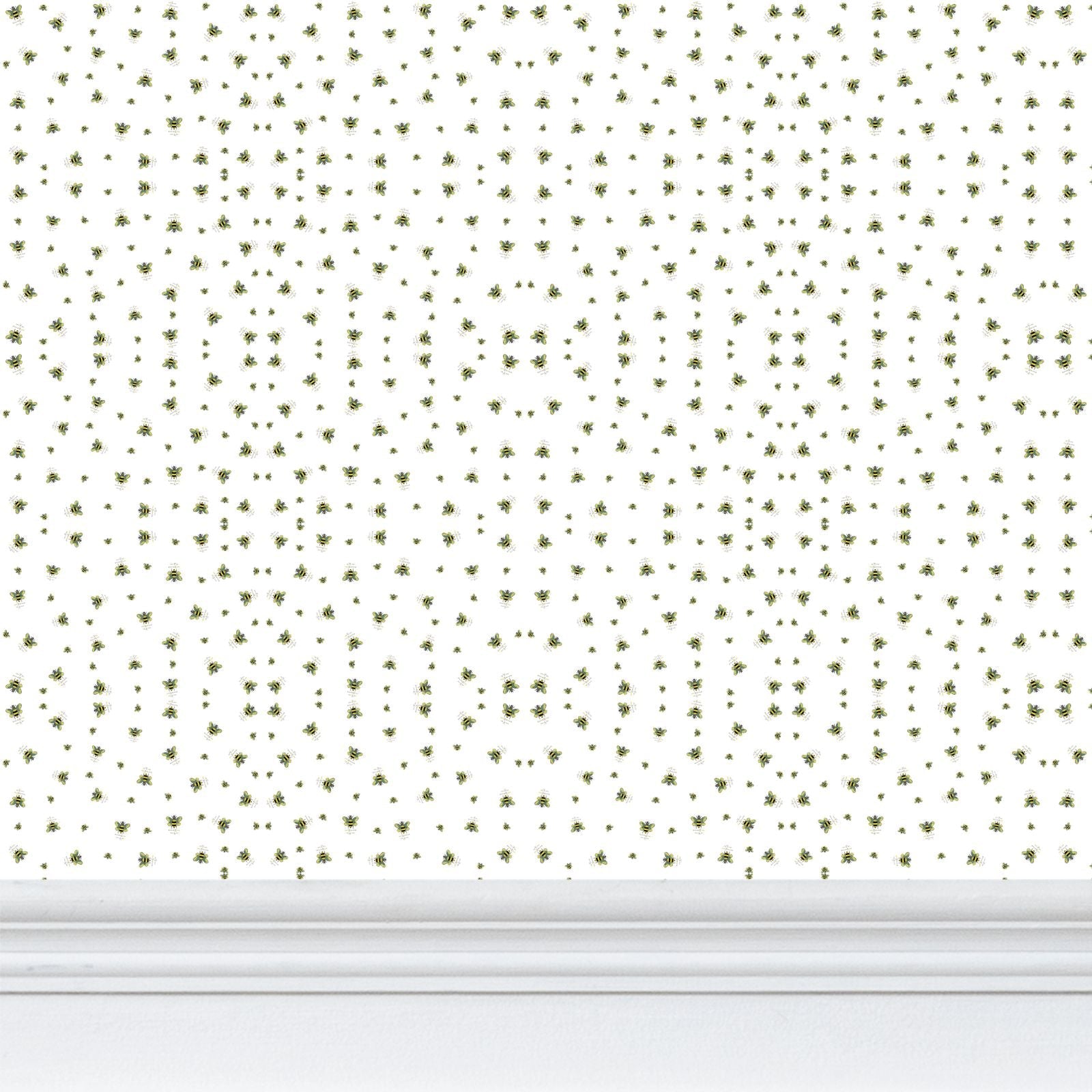 Bee Wallpaper - Blue Cava