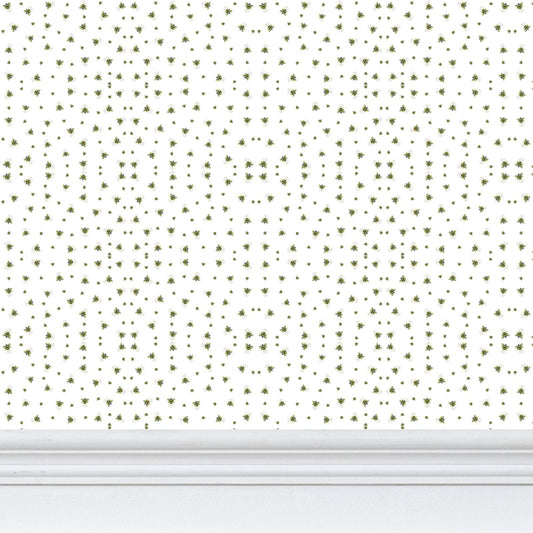 Bee Wallpaper - Blue Cava