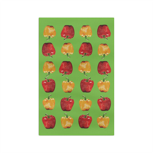 Bell Pepper Microfiber Waffle Towel - Blue Cava