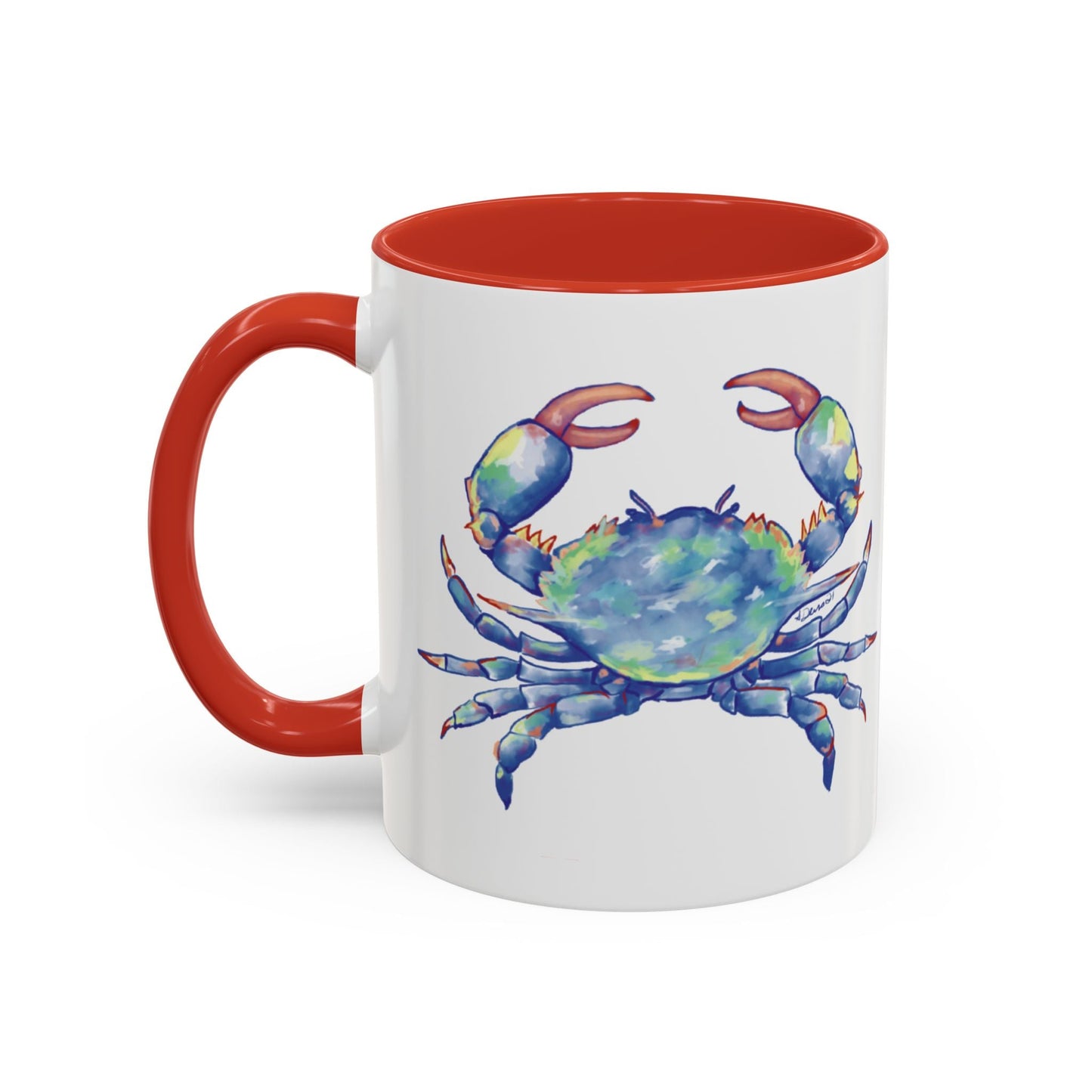 Blue Crab Accent Coffee Mug (11, 15oz) - Blue Cava