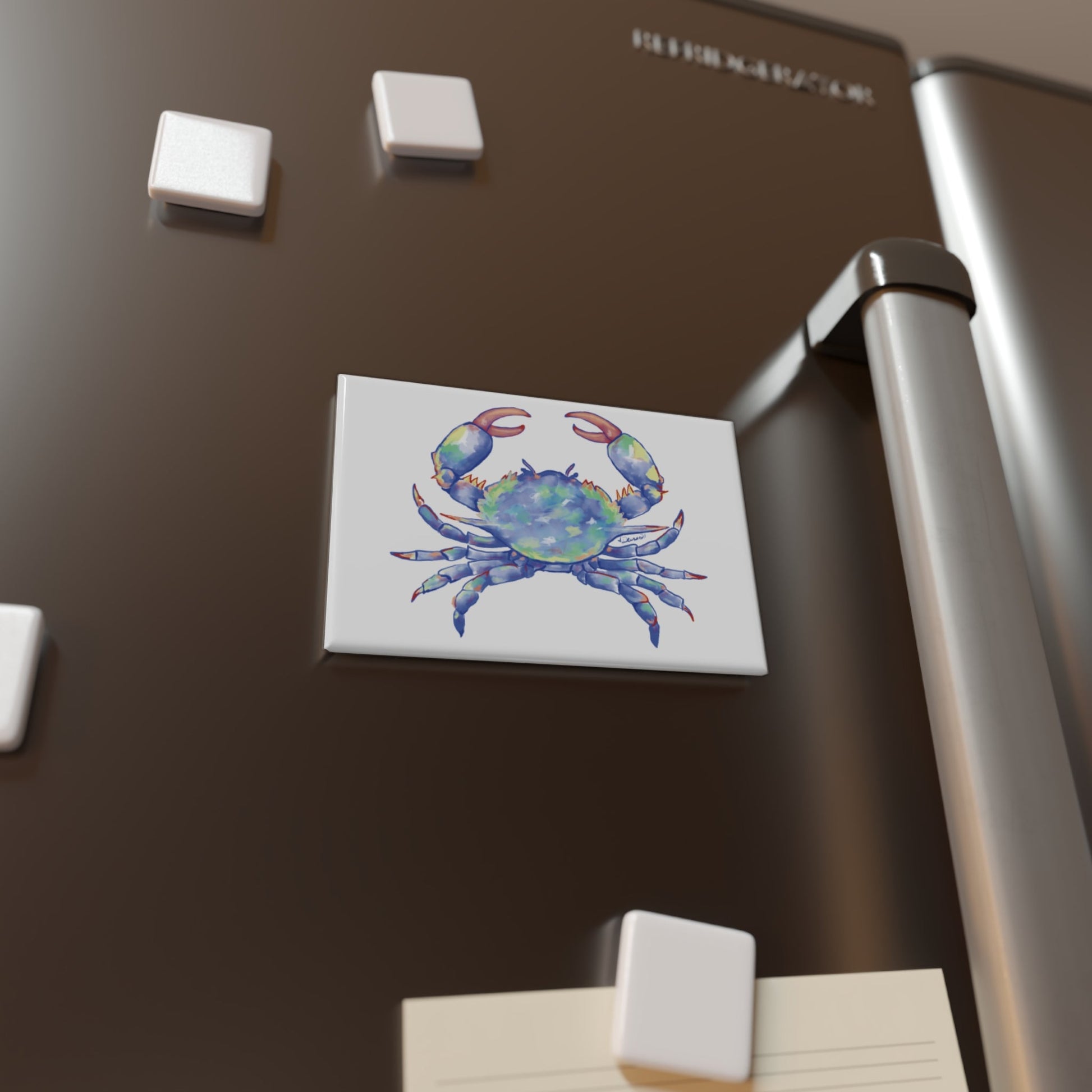 Blue Crab Button Magnet - 1 & 10 Pack - Blue Cava