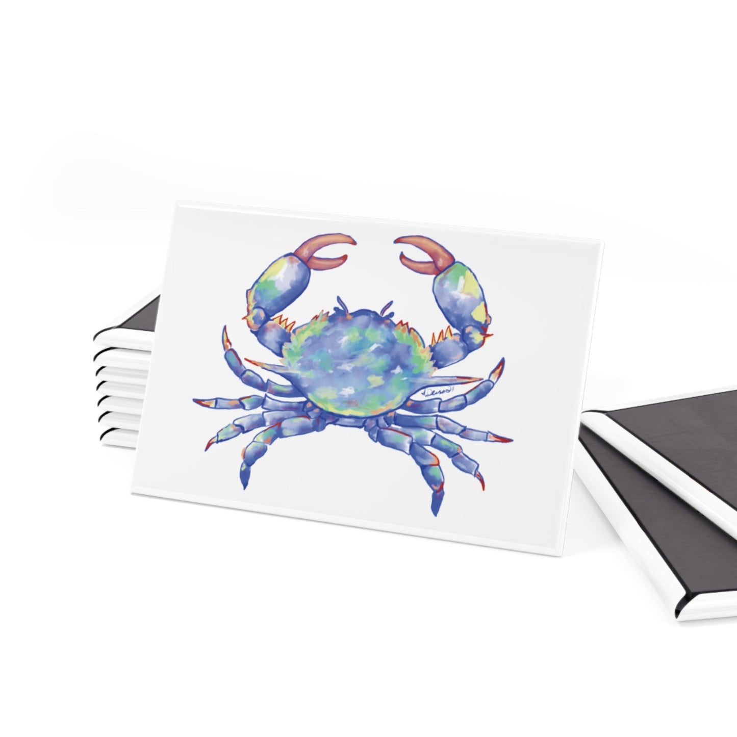 Blue Crab Button Magnet - 1 & 10 Pack - Blue Cava