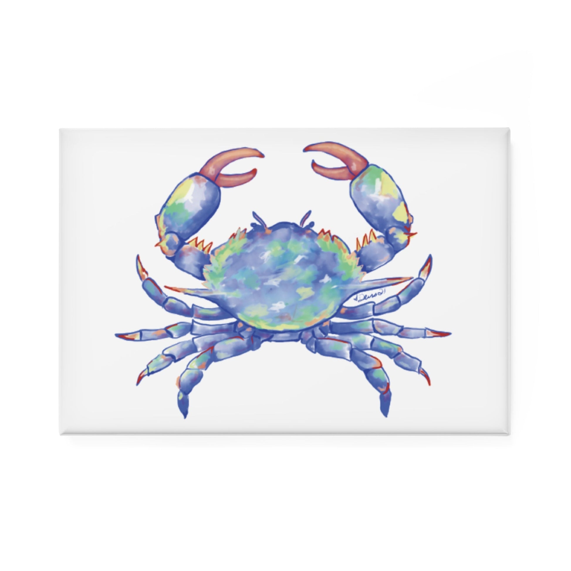 Blue Crab Button Magnet - 1 & 10 Pack - Blue Cava