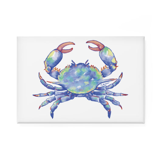 Blue Crab Button Magnet - 1 & 10 Pack - Blue Cava