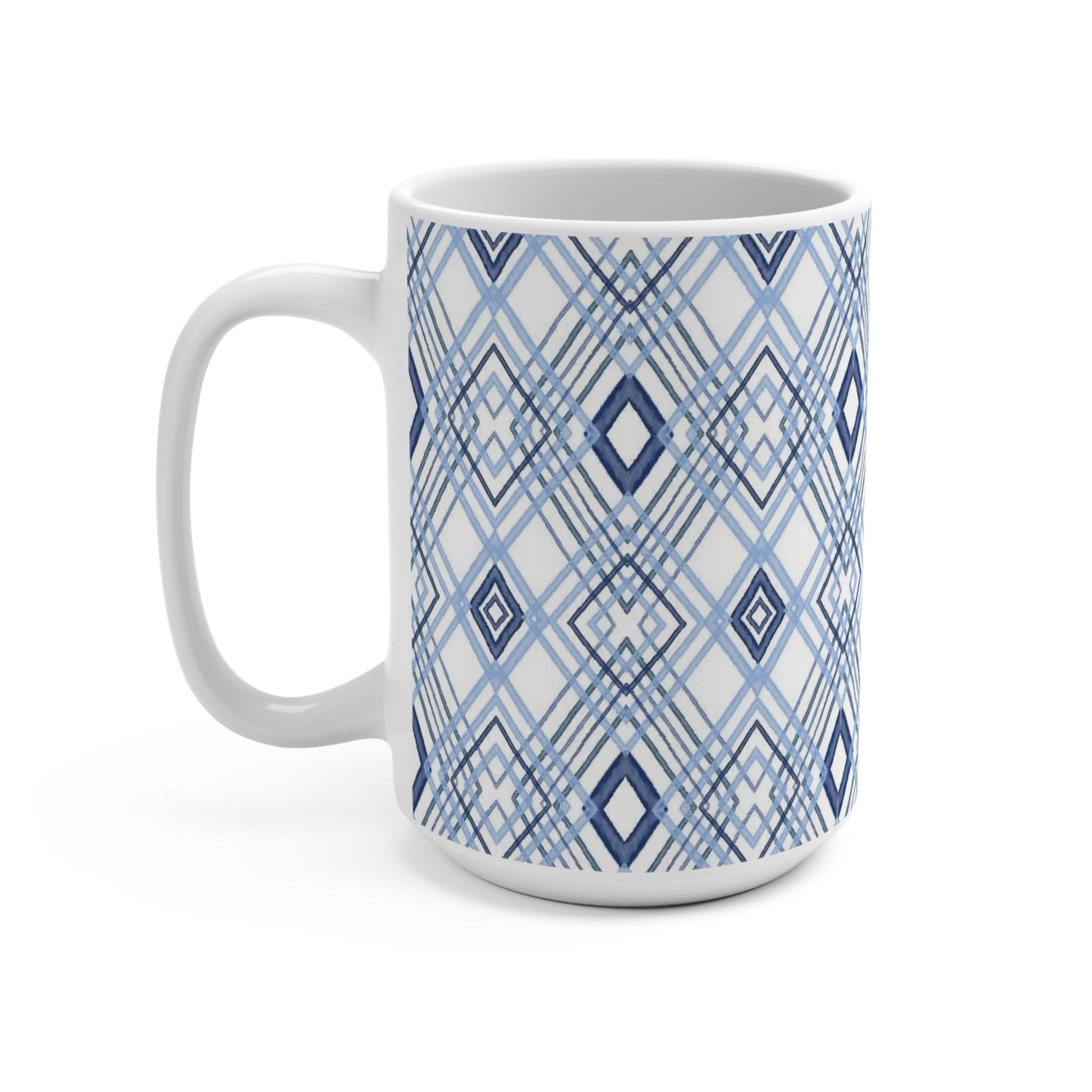Blue Diamonds Mug 15oz - Blue Cava