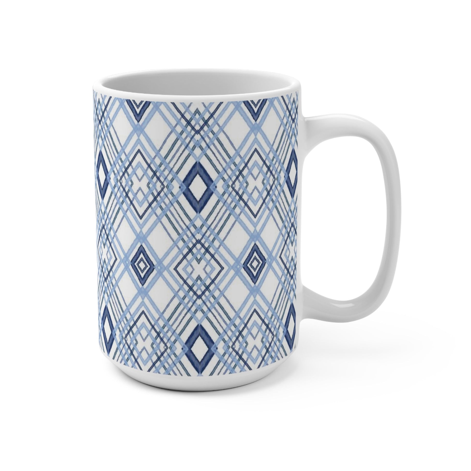 Blue Diamonds Mug 15oz - Blue Cava