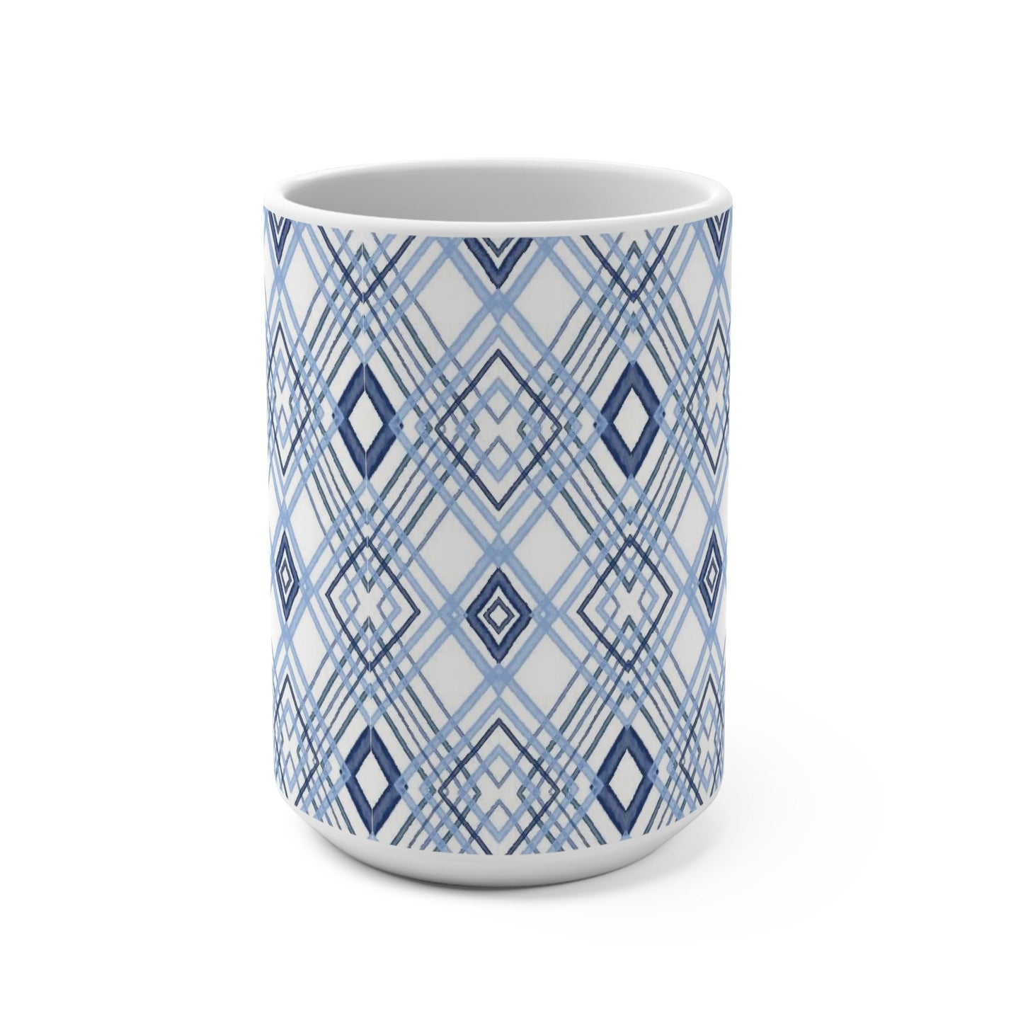 Blue Diamonds Mug 15oz - Blue Cava