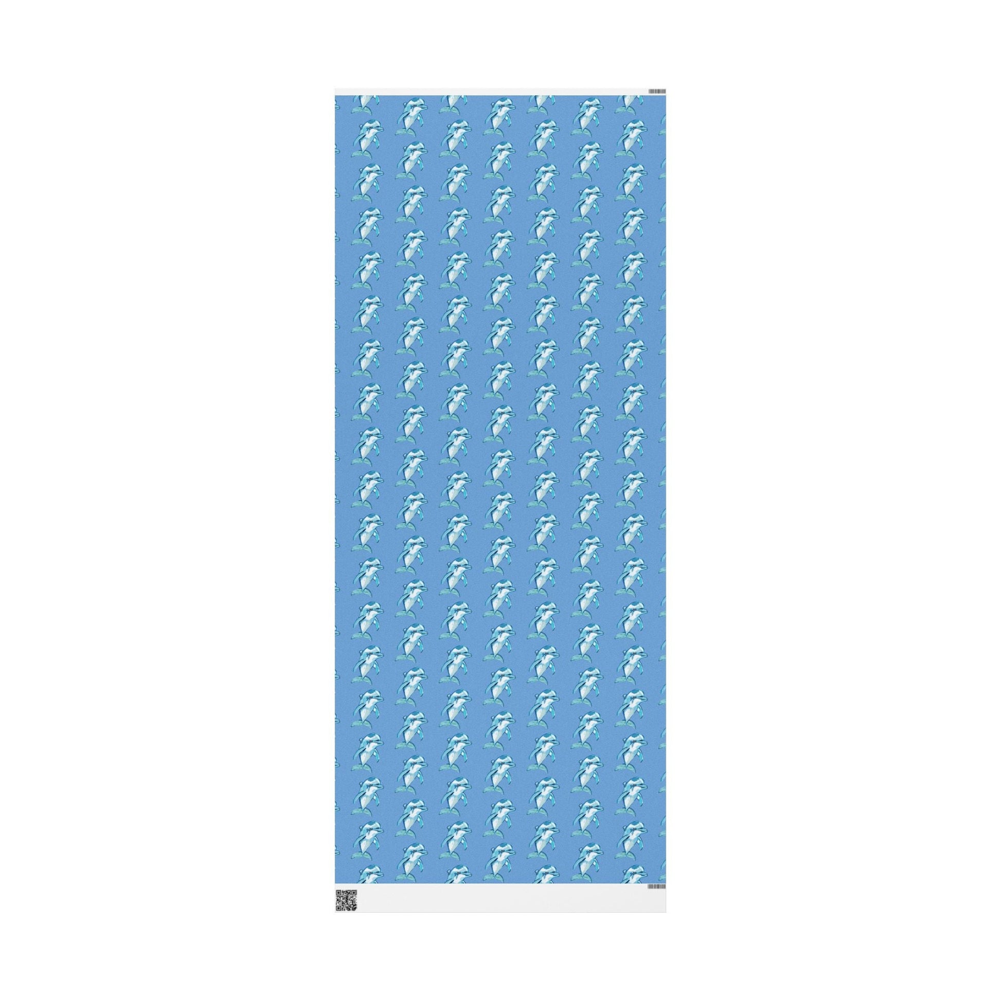 Blue Dolphin Wrapping Paper - Eco - Friendly - Blue Cava