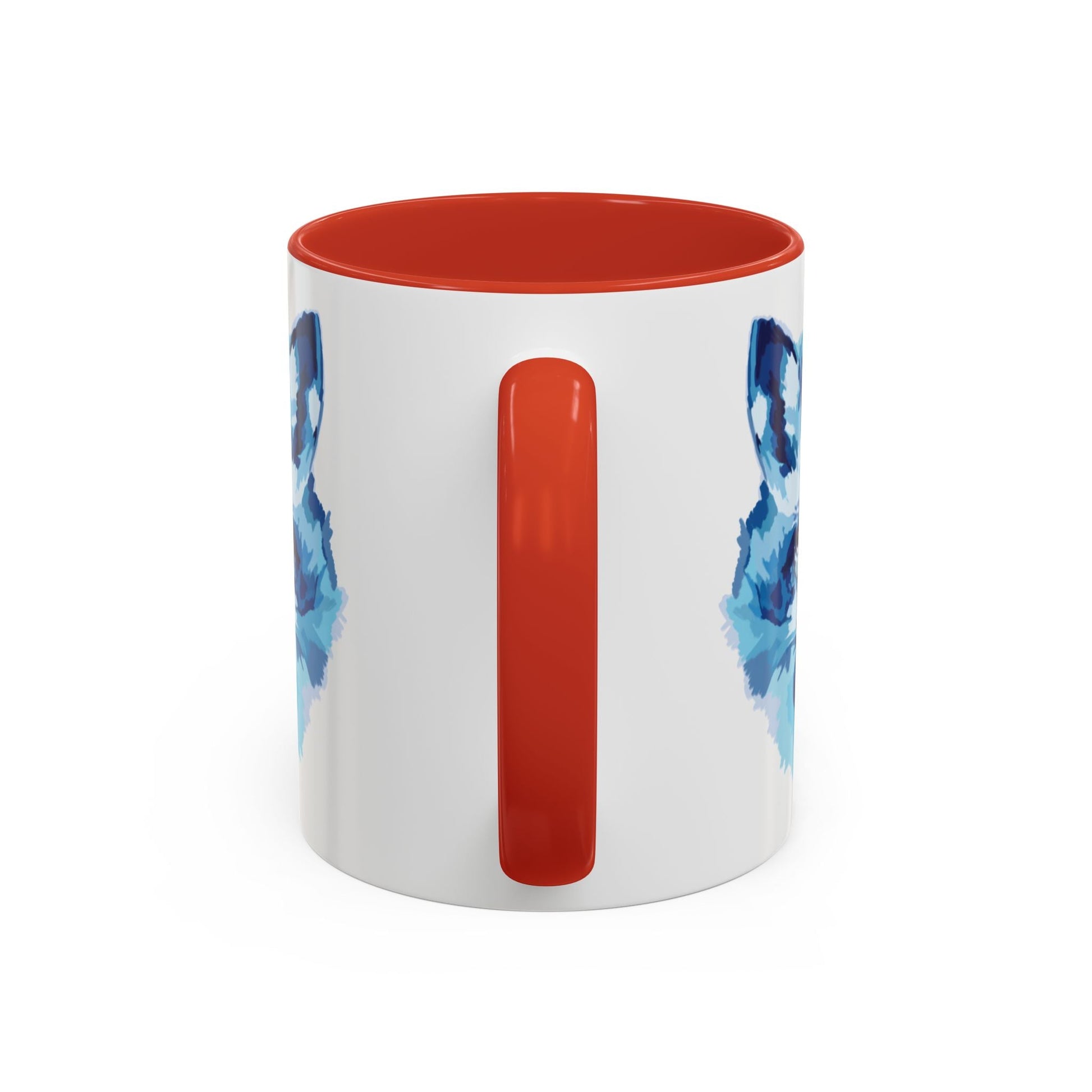 Blue Fox Two - Tone Ceramic Mugs - 11 oz & 15 oz - Blue Cava