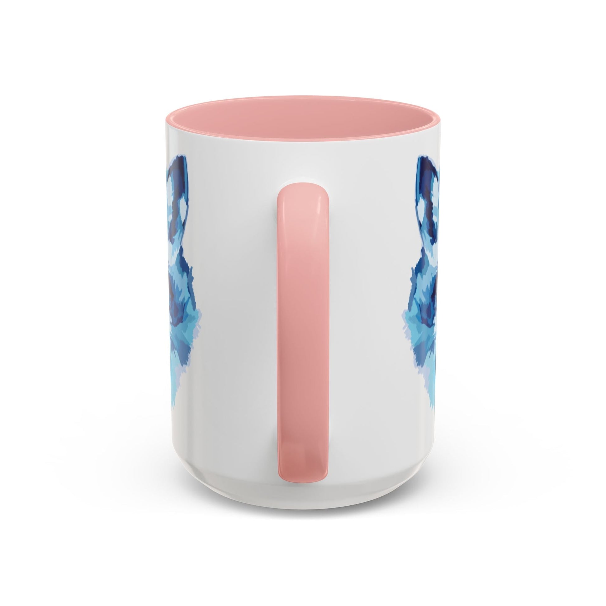 Blue Fox Two - Tone Ceramic Mugs - 11 oz & 15 oz - Blue Cava