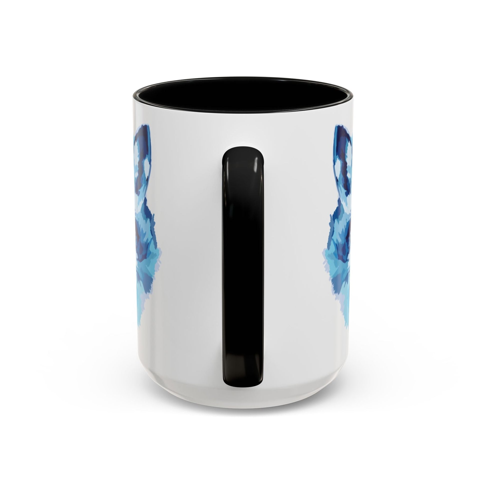 Blue Fox Two - Tone Ceramic Mugs - 11 oz & 15 oz - Blue Cava