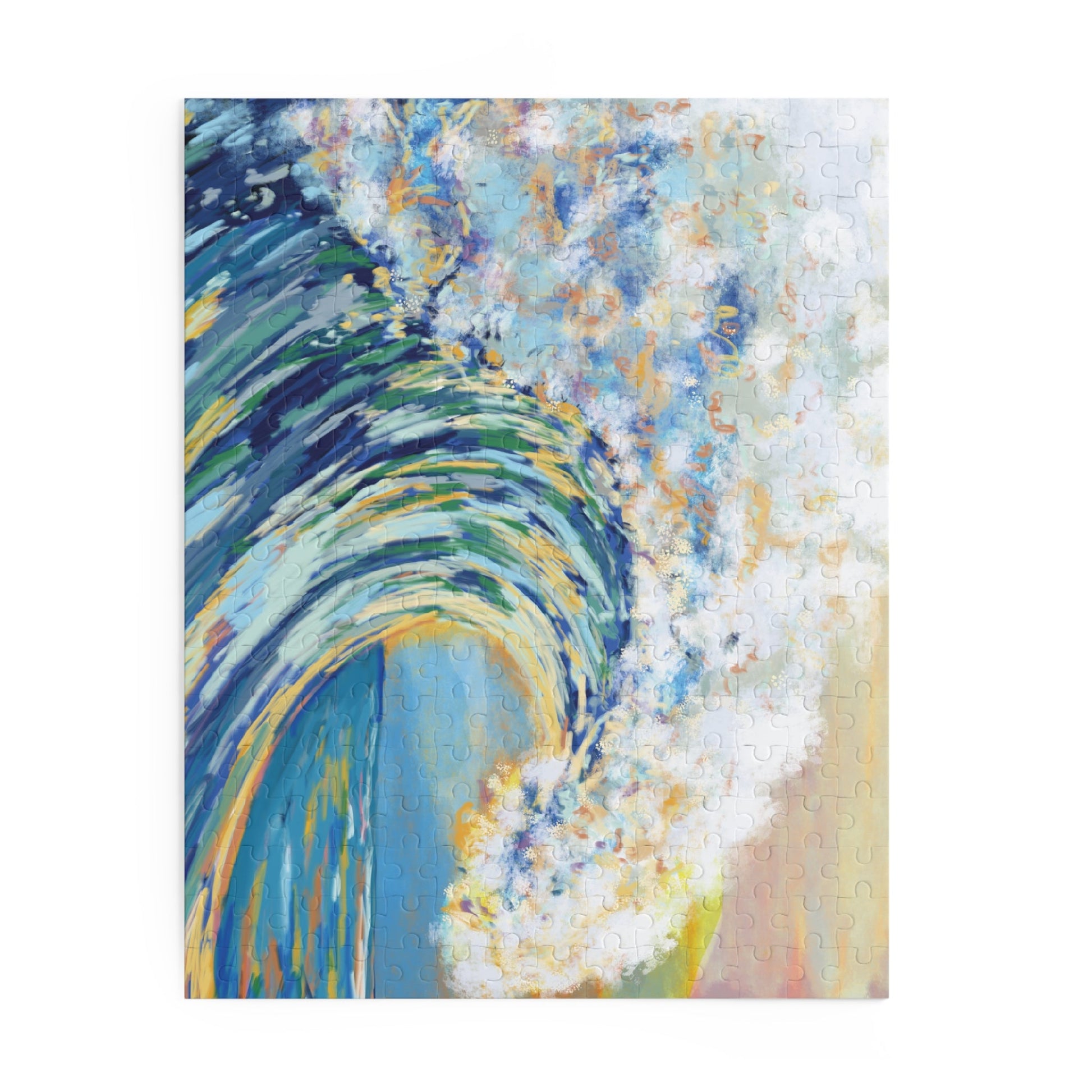 Blue Ocean Wave Jigsaw Puzzles - Blue Cava