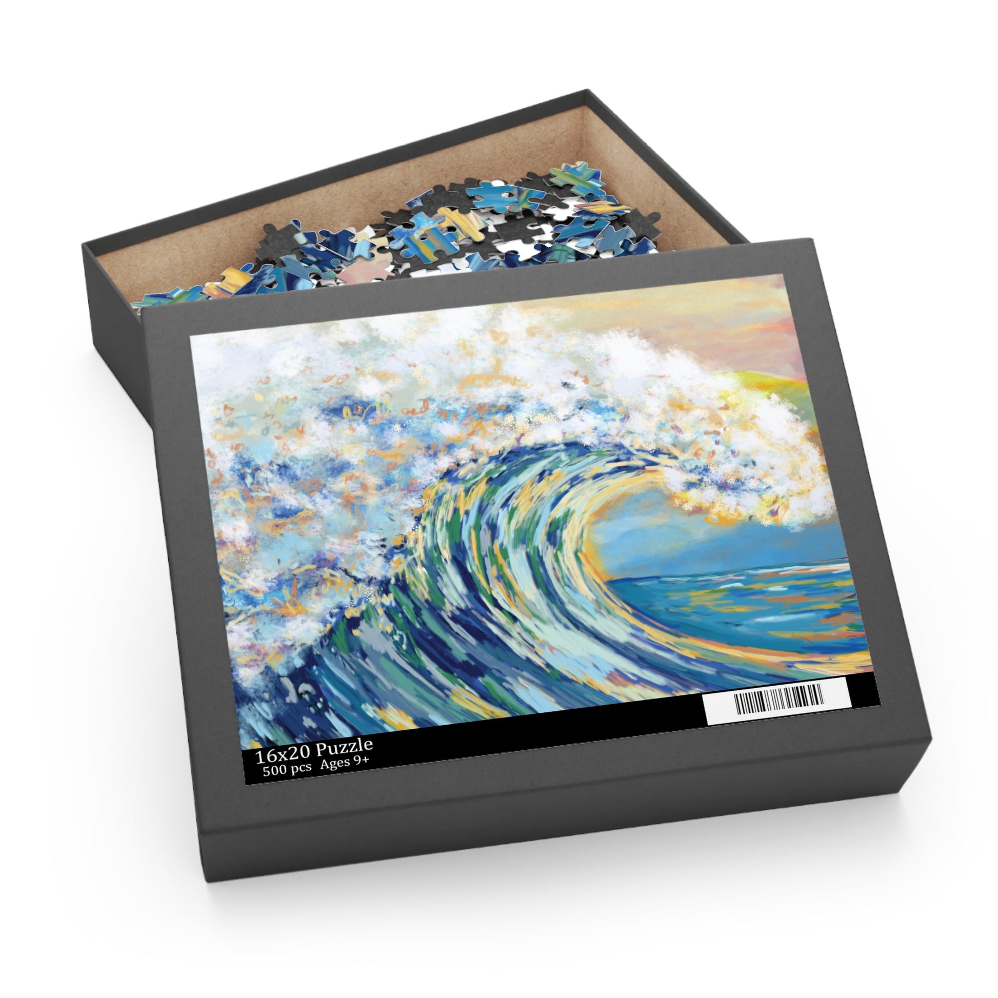 Blue Ocean Wave Jigsaw Puzzles - Blue Cava
