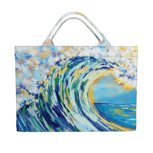 Blue Ocean Wave Tote - Blue Cava