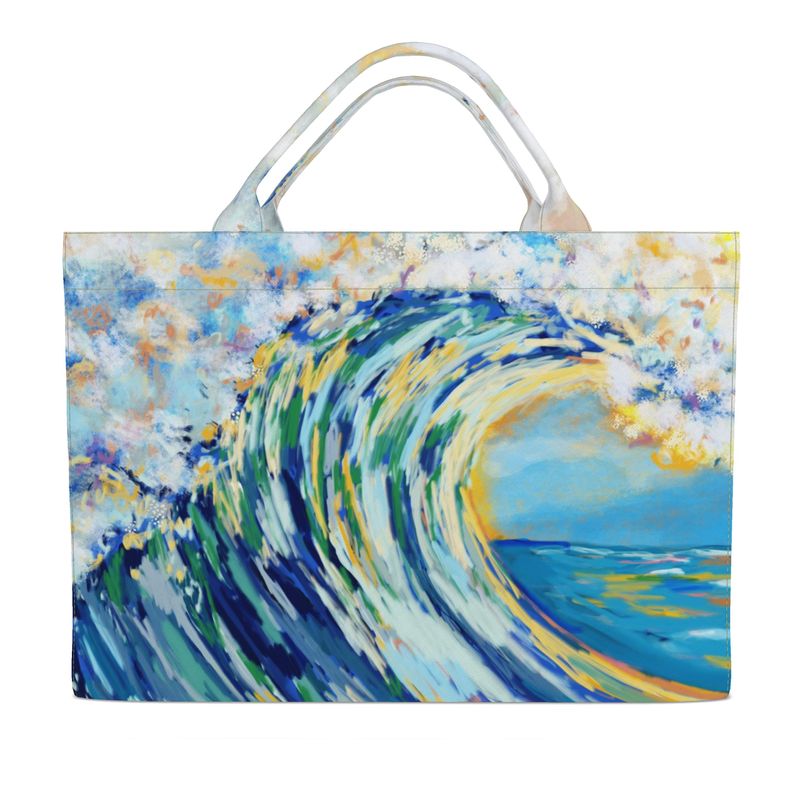 Blue Ocean Wave Tote - Blue Cava