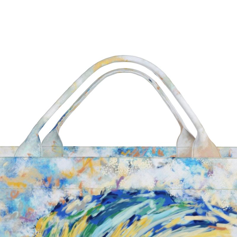 Blue Ocean Wave Tote - Blue Cava