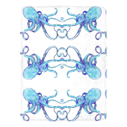 Blue Octopus Ultra - Soft Micro Fleece Blanket 60" X 80" - Blue Cava