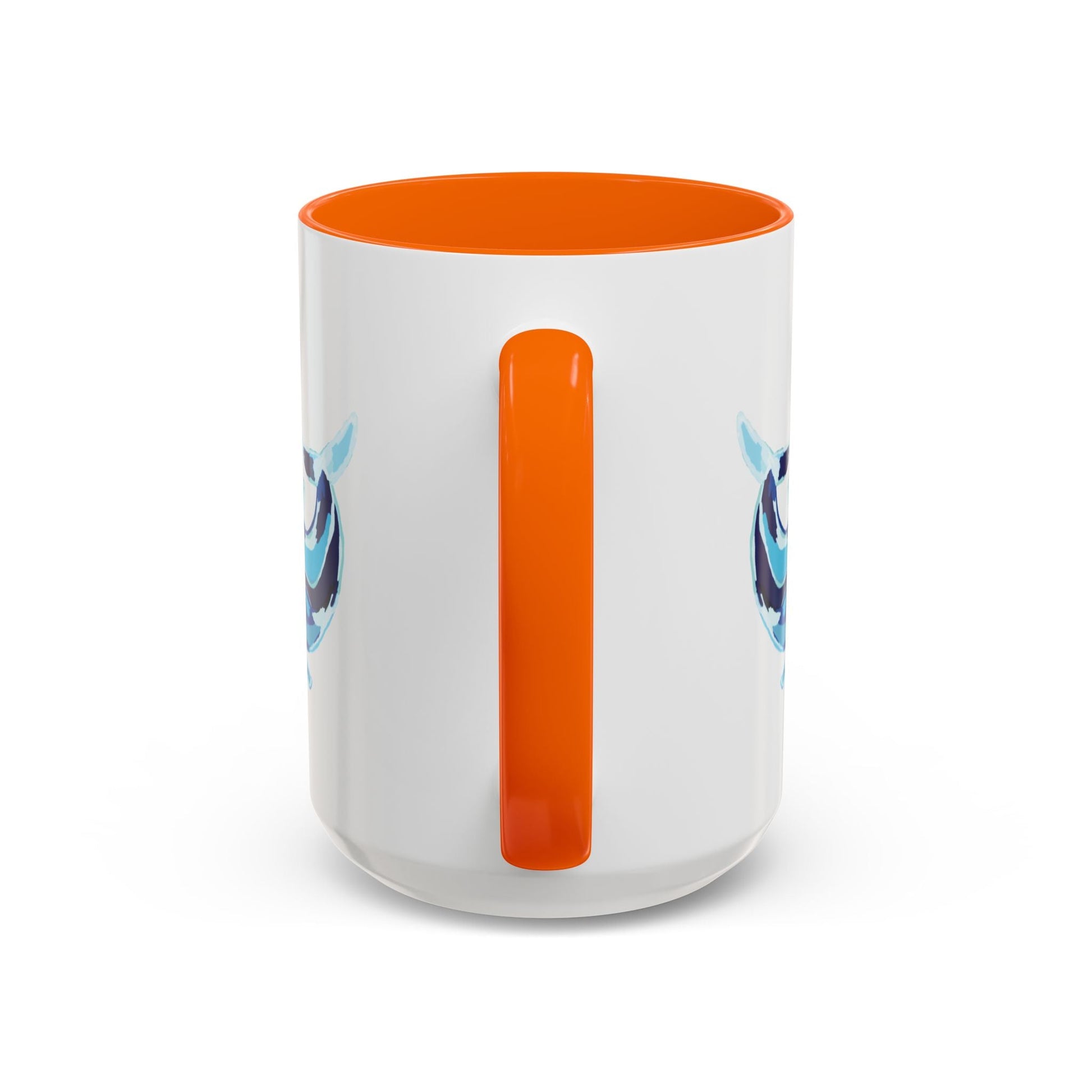 Blue Whale Ocean Life Two Tone Ceramic Coffee Mug - 11 oz & 15 oz - Blue Cava