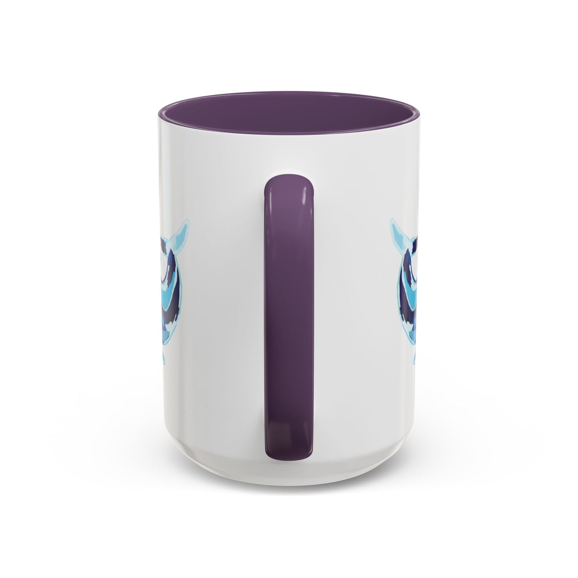 Blue Whale Ocean Life Two Tone Ceramic Coffee Mug - 11 oz & 15 oz - Blue Cava