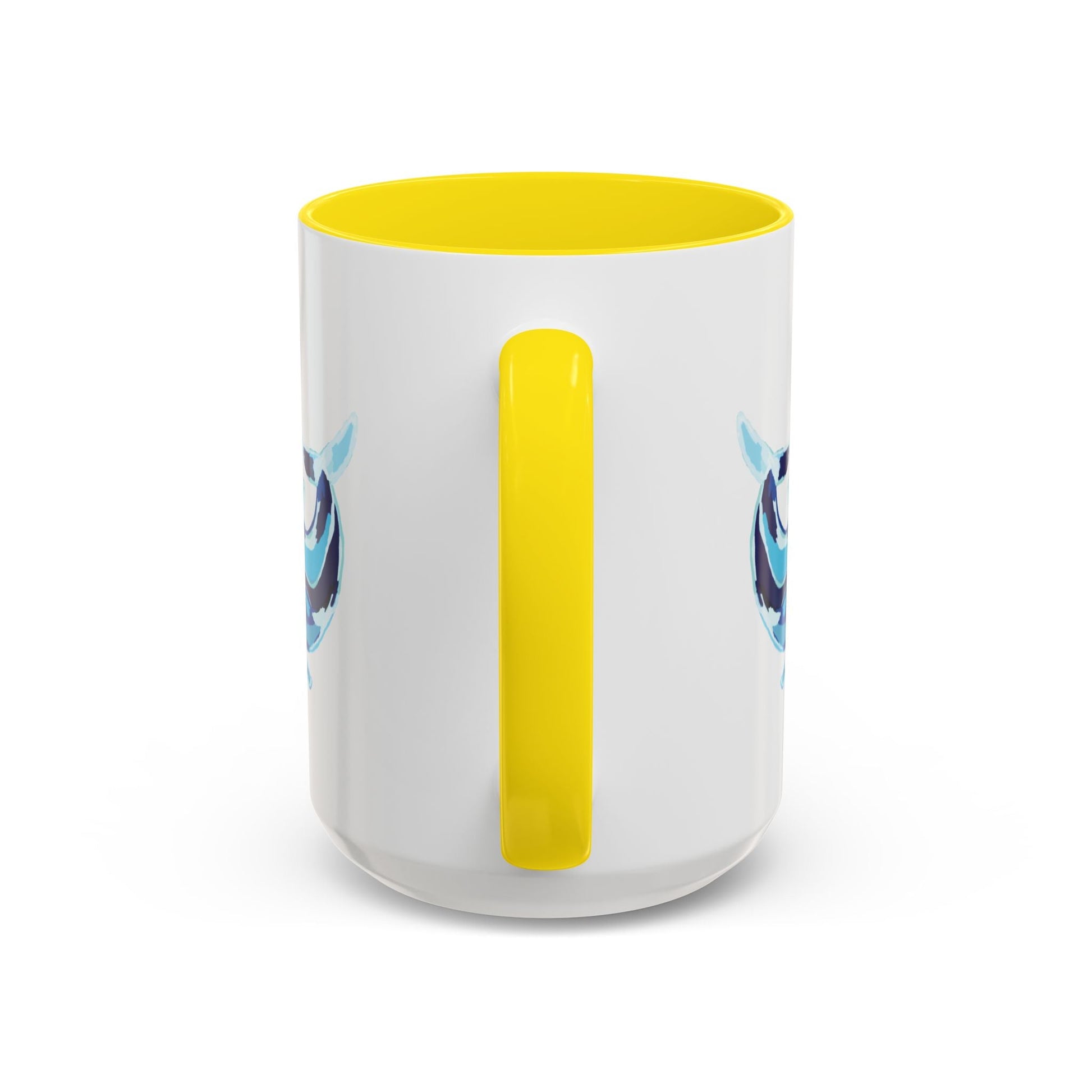 Blue Whale Ocean Life Two Tone Ceramic Coffee Mug - 11 oz & 15 oz - Blue Cava