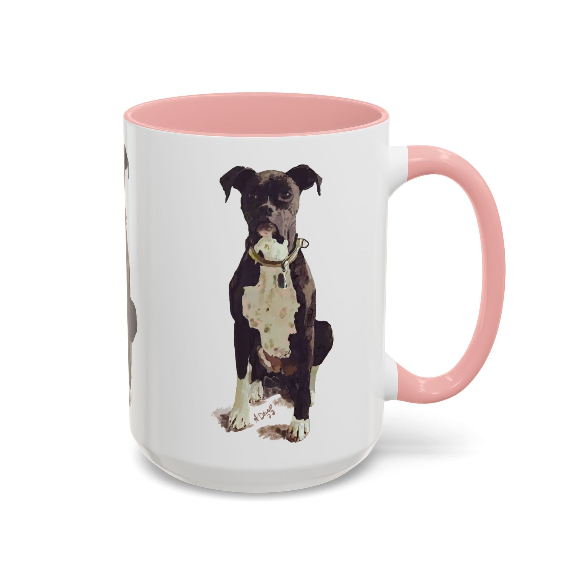 Boxer Dog Two Tone Coffee Mug (11oz & 15oz) - Blue Cava